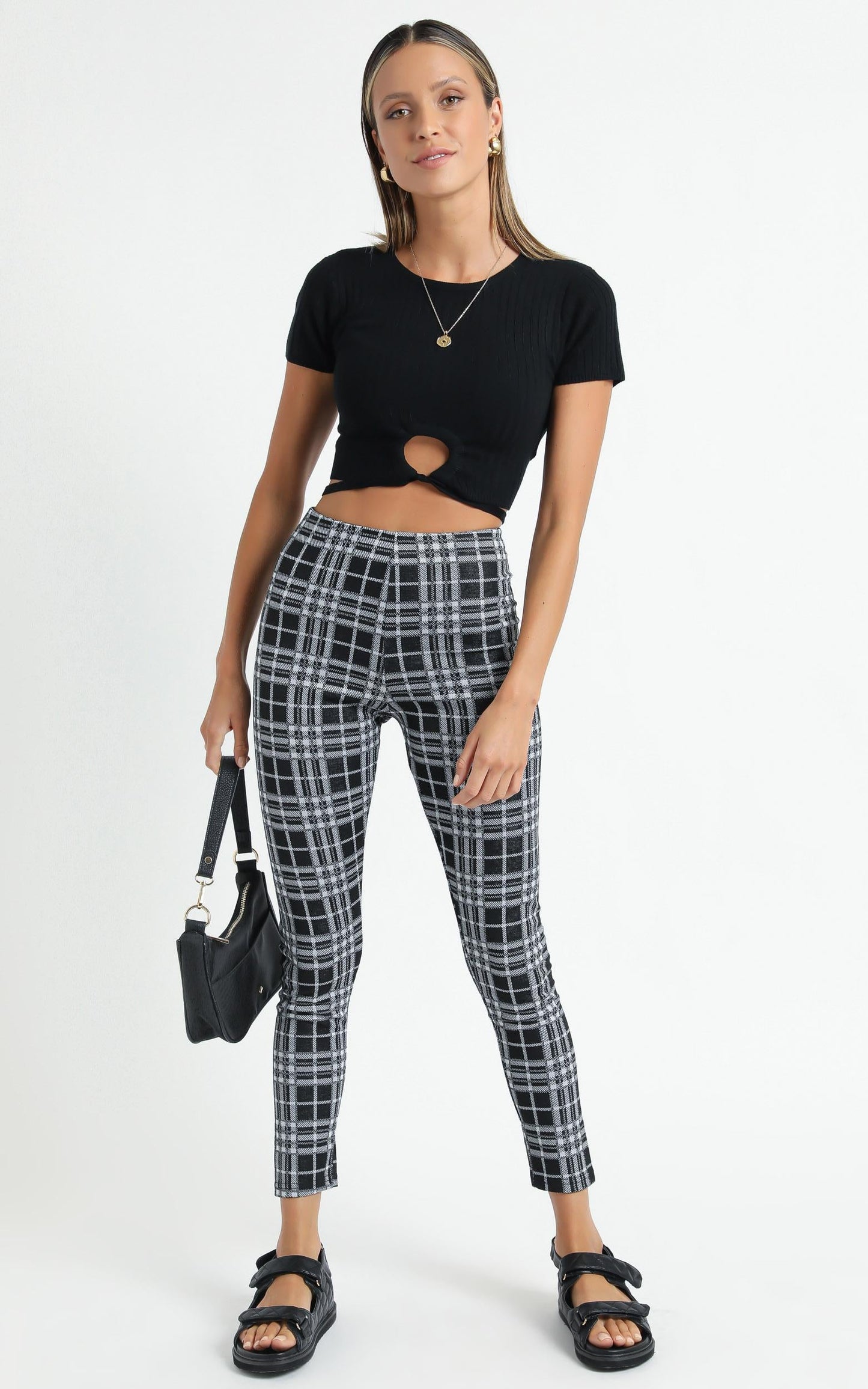 Brooklyn Baby Pants In Black Check