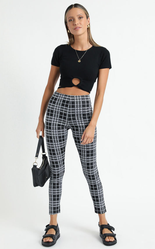 Brooklyn Baby Pants In Black Check