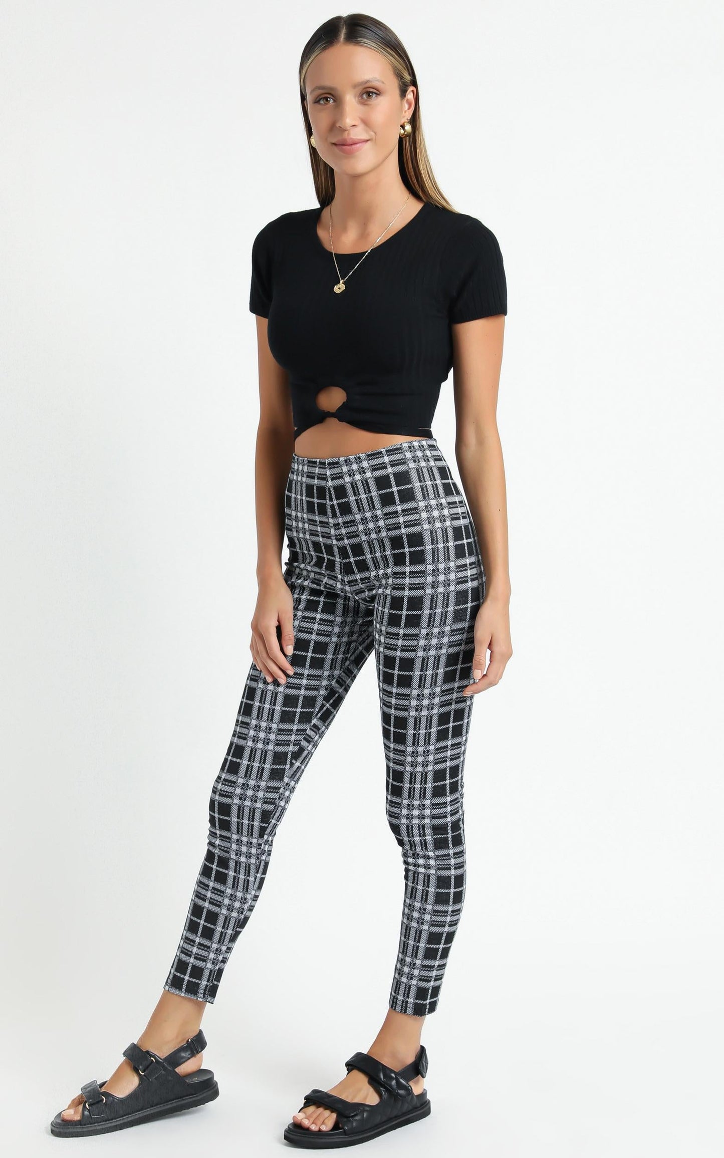 Brooklyn Baby Pants In Black Check