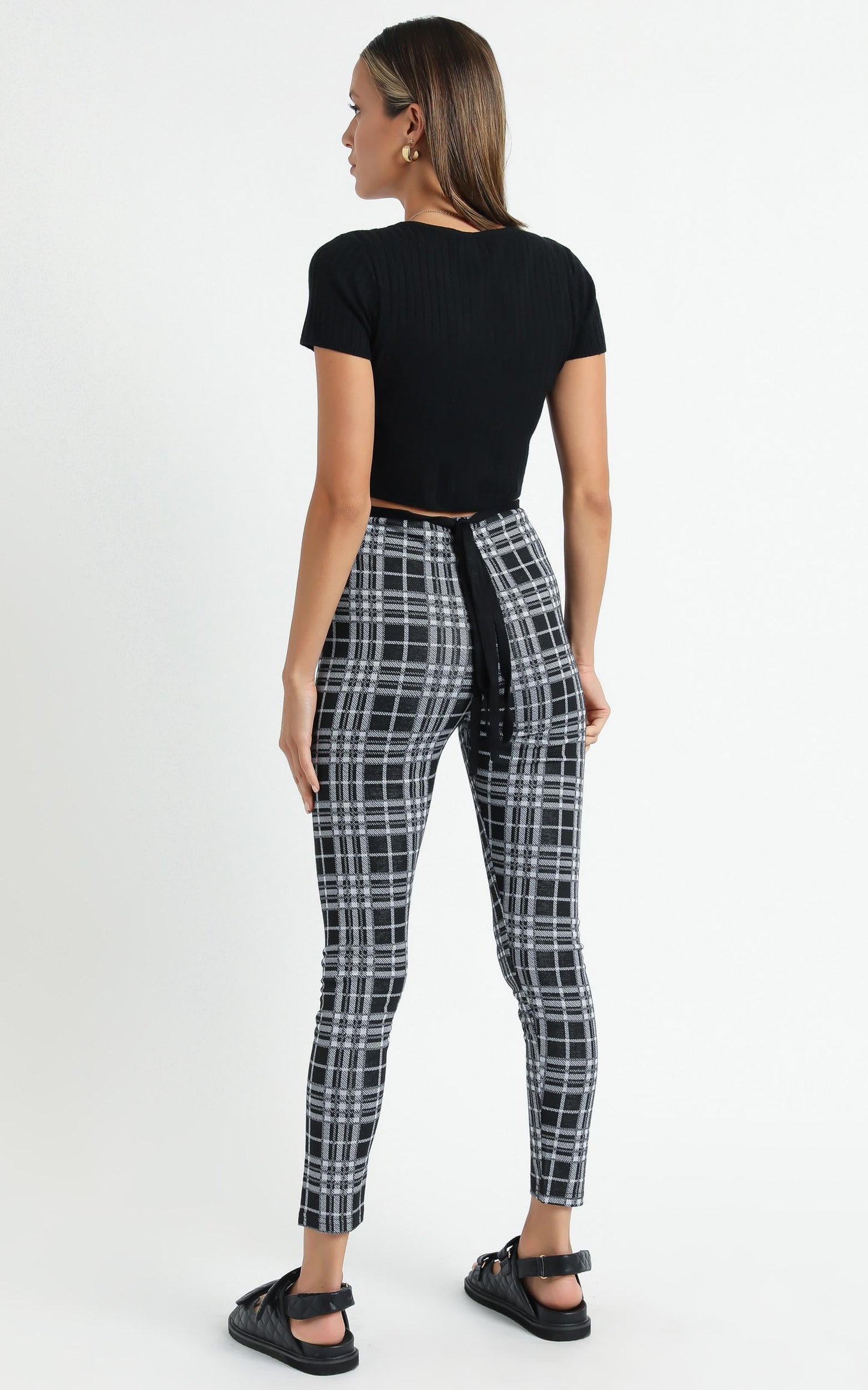 Brooklyn Baby Pants In Black Check