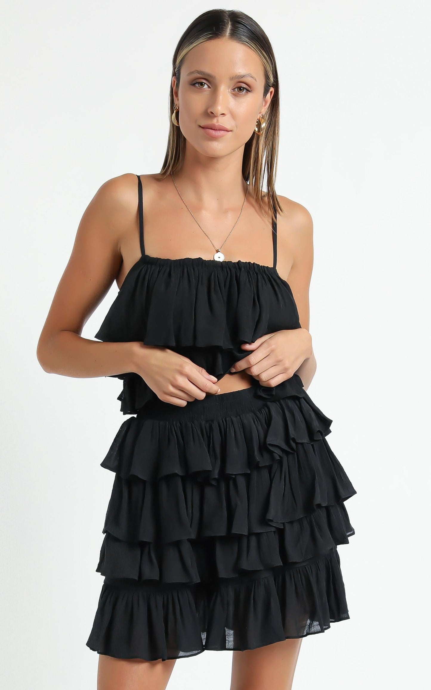 Minkpink - Merindah Layered Mini Skirt in Black
