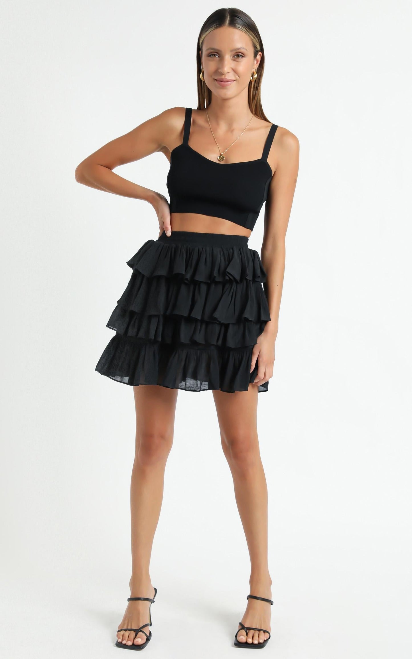 Minkpink - Merindah Layered Mini Skirt in Black