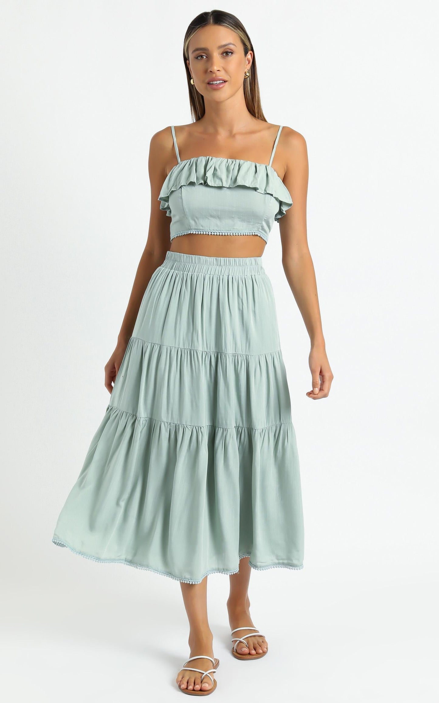 Elody Two Piece Set in Sage