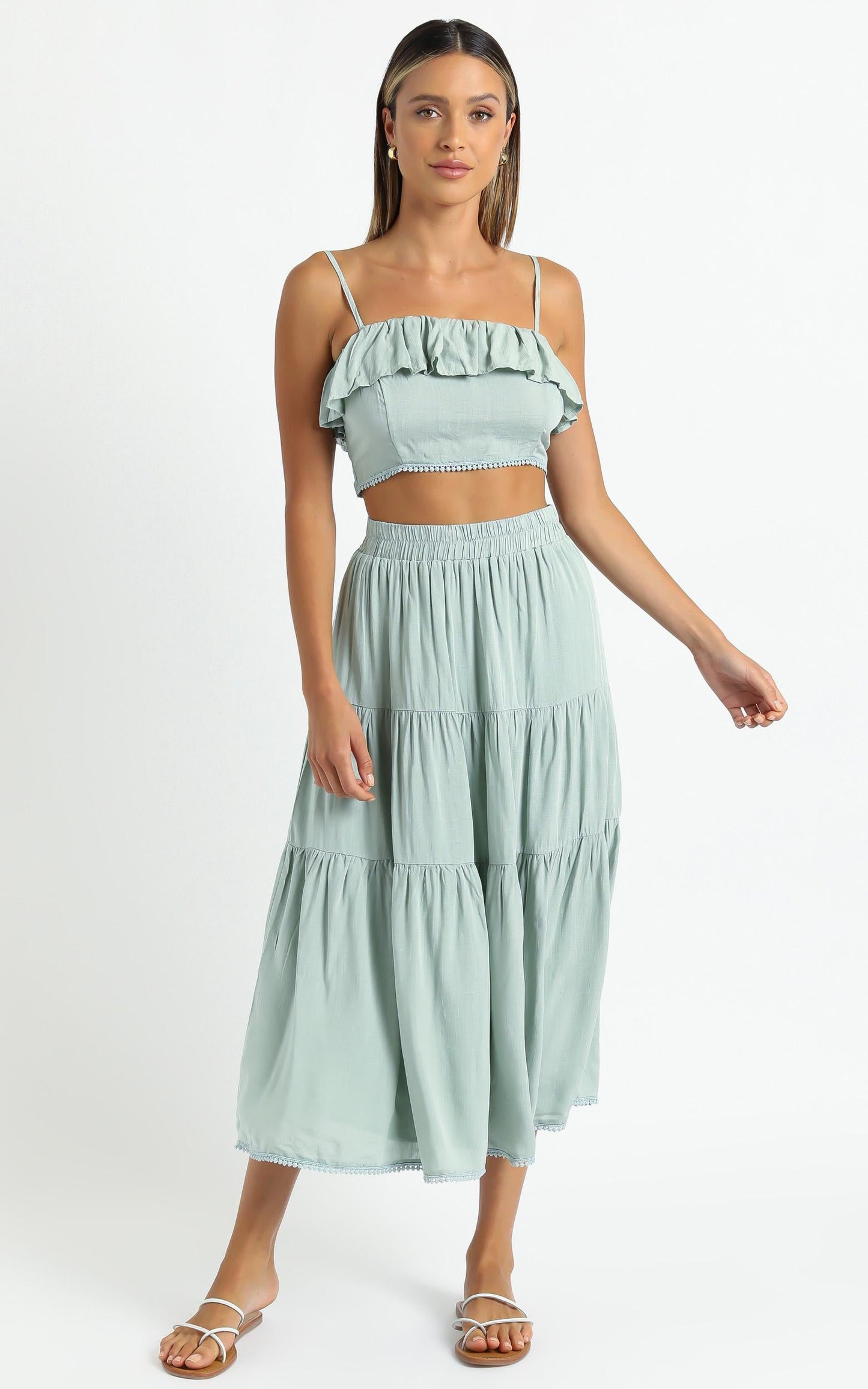 Elody Two Piece Set in Sage
