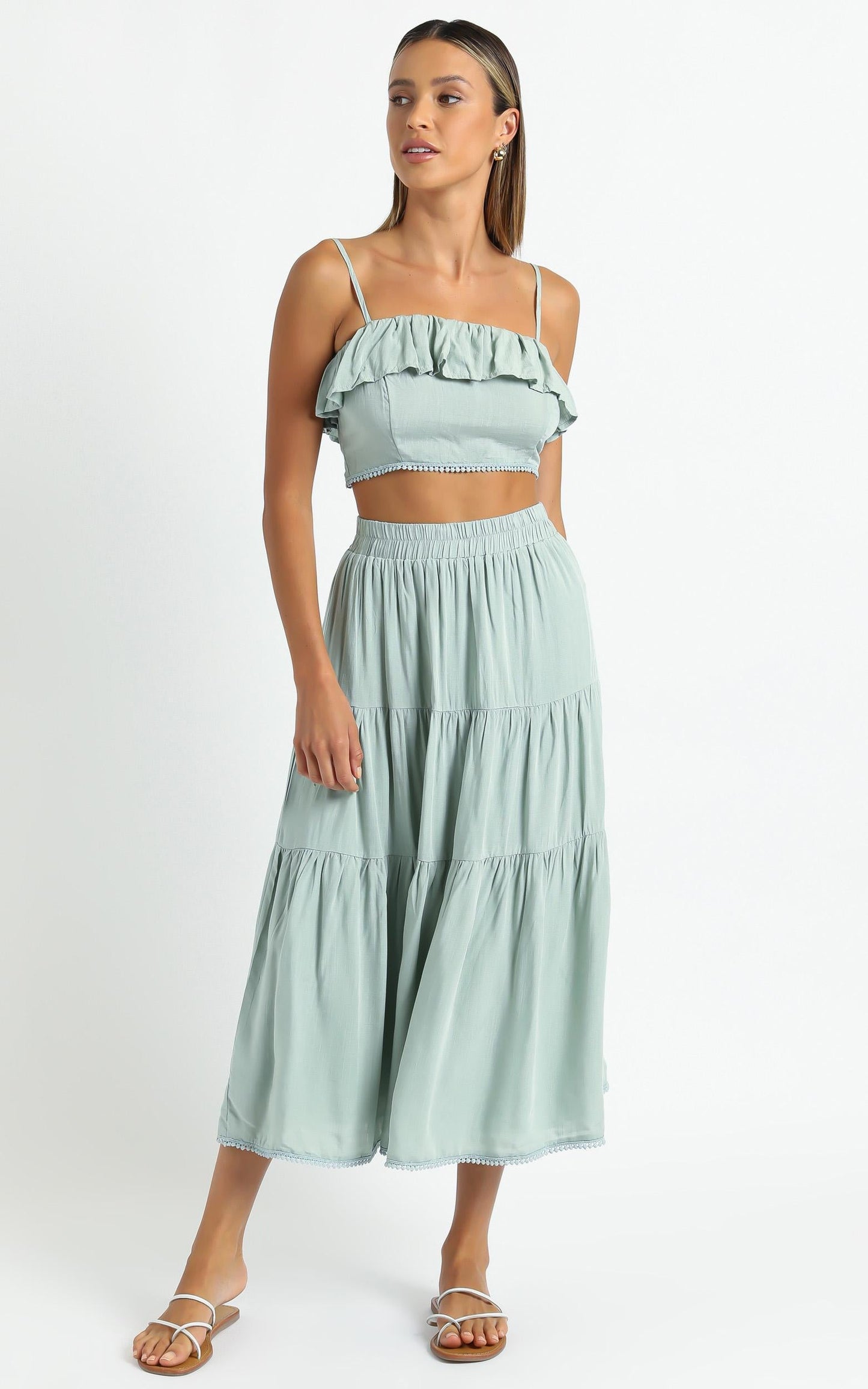 Elody Two Piece Set in Sage