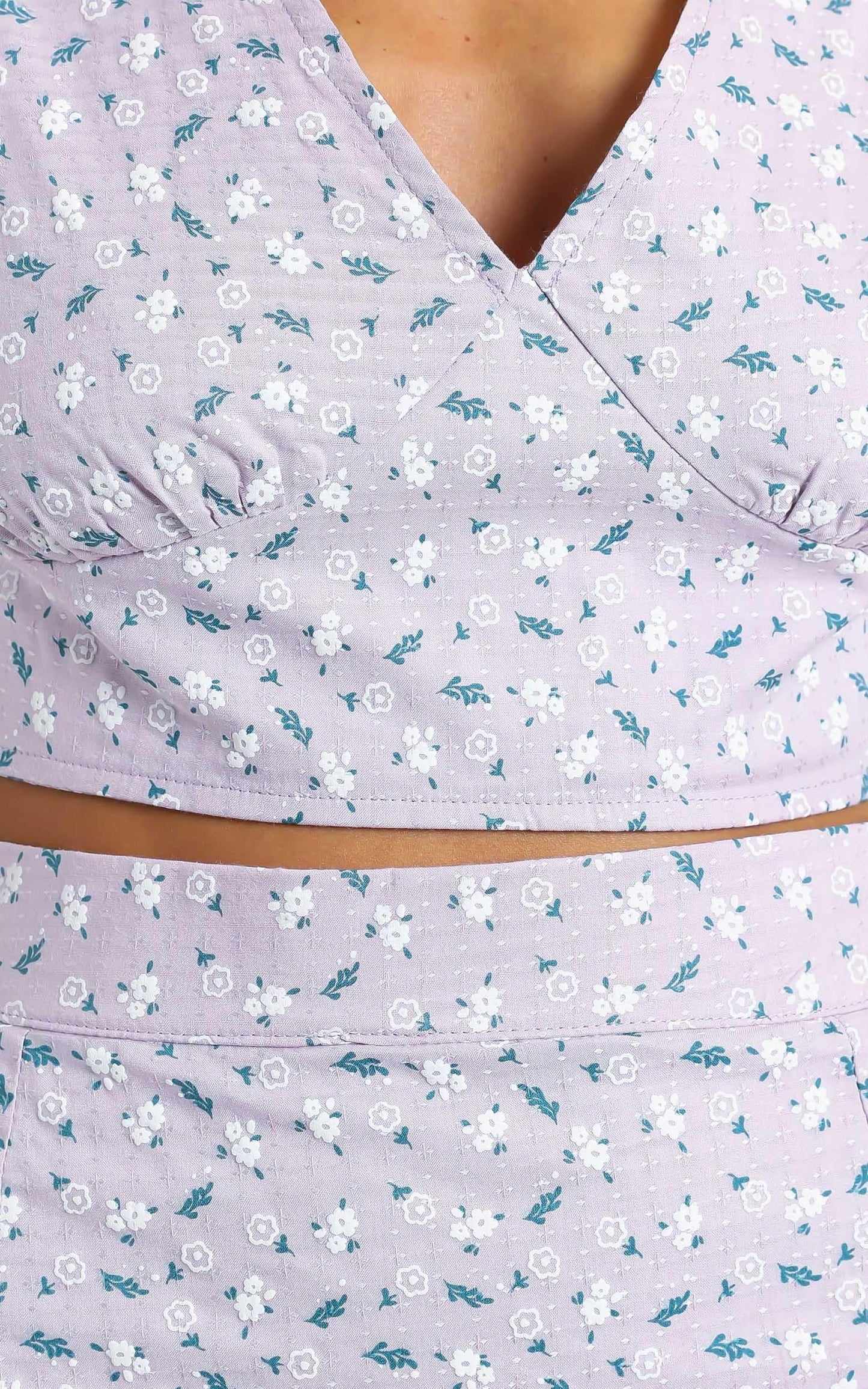 Rhia Two Piece Set in Lilac Floral Print