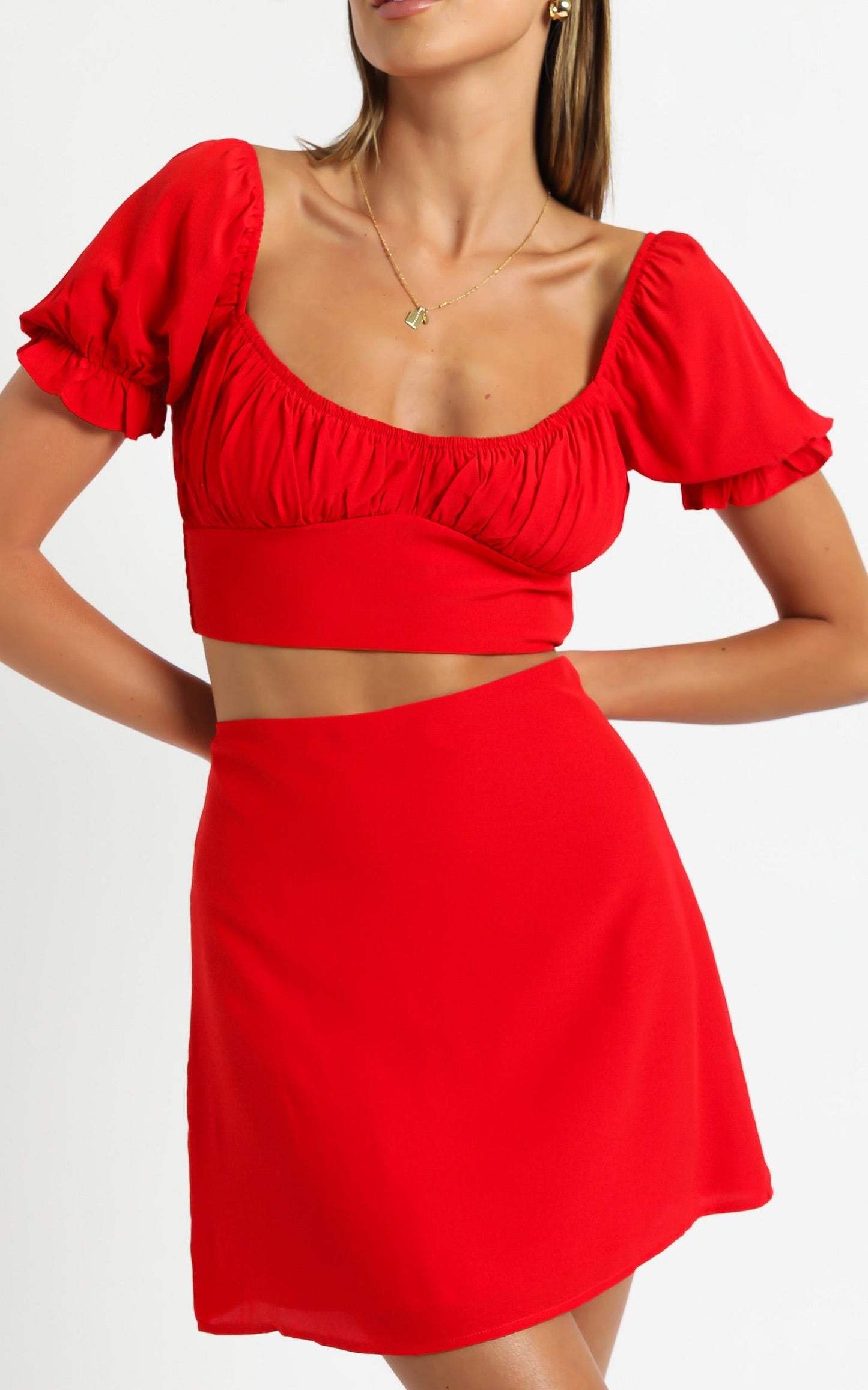 Maisy Two Piece Set in Red