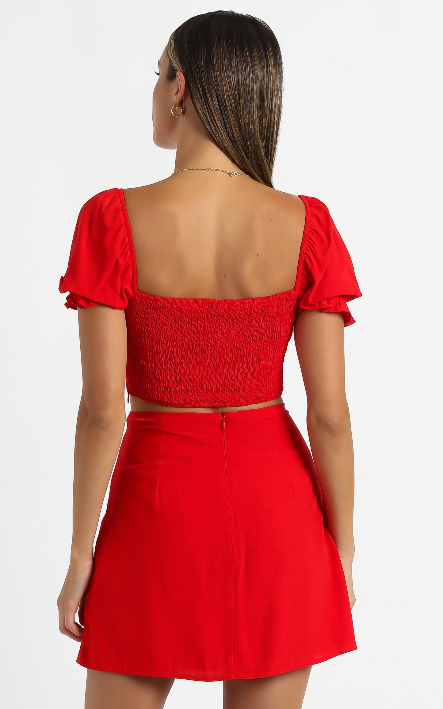 Maisy Two Piece Set in Red