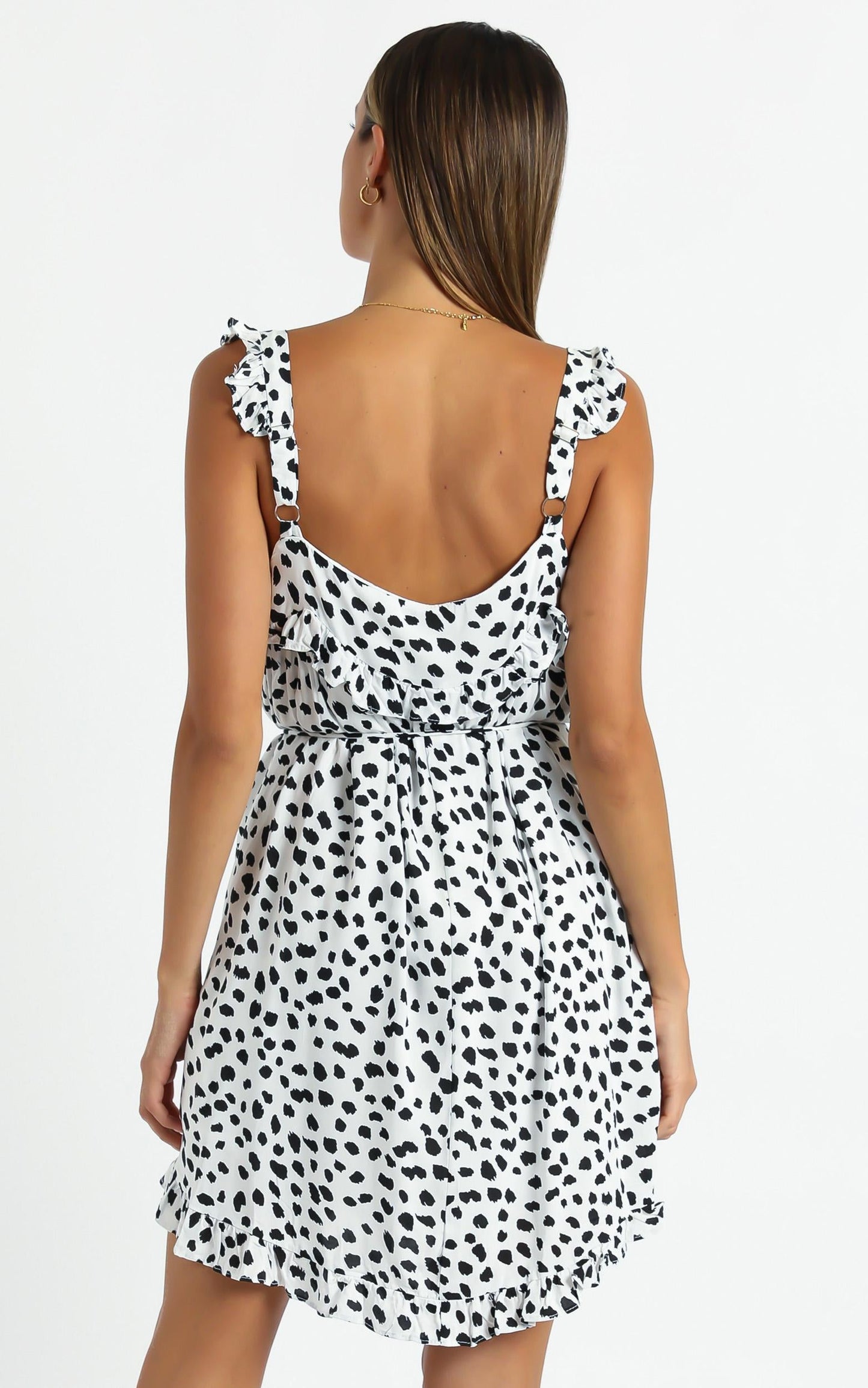 Perdita Dress in Dalmation Print