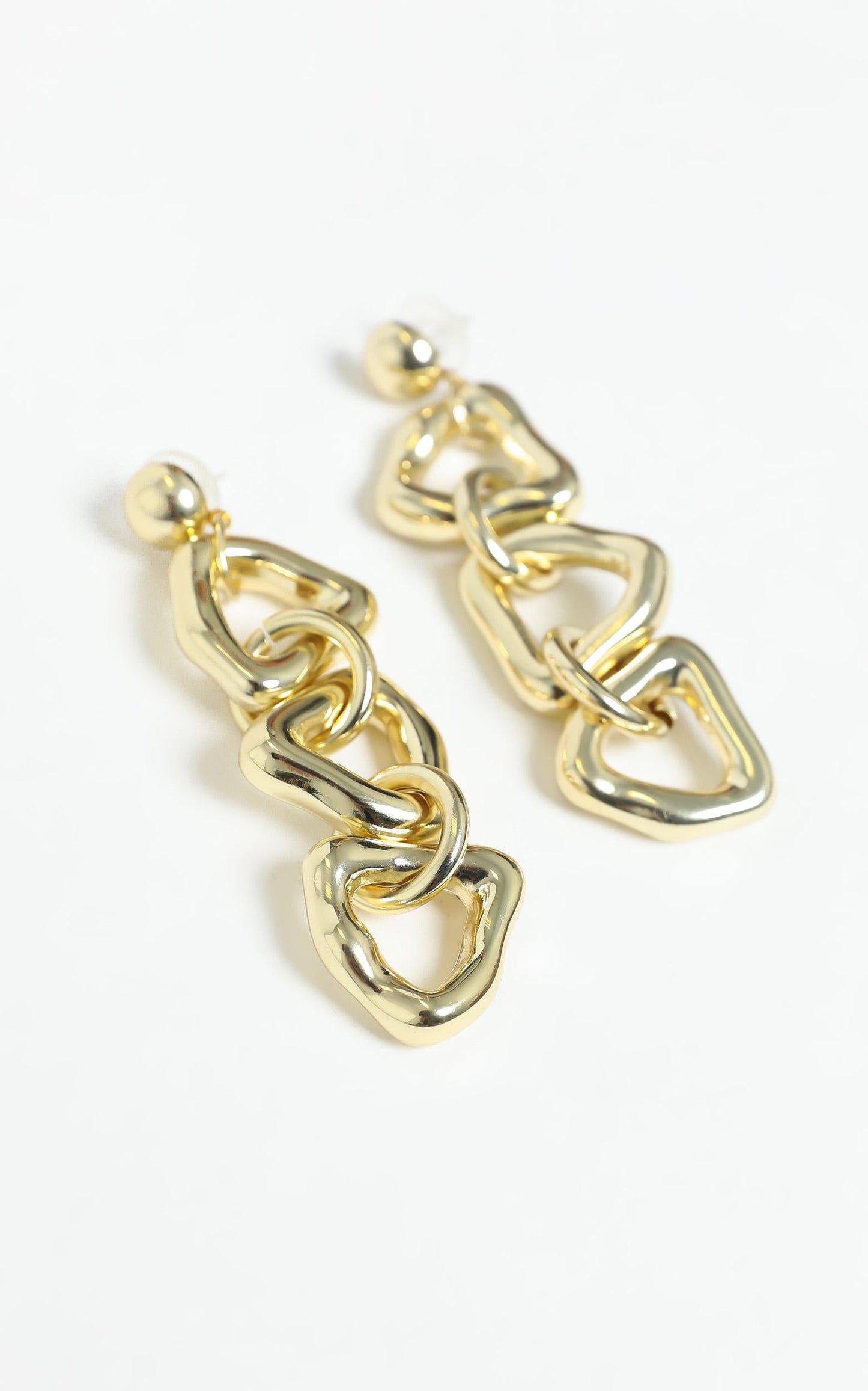 Drop Down Earrings in Gold