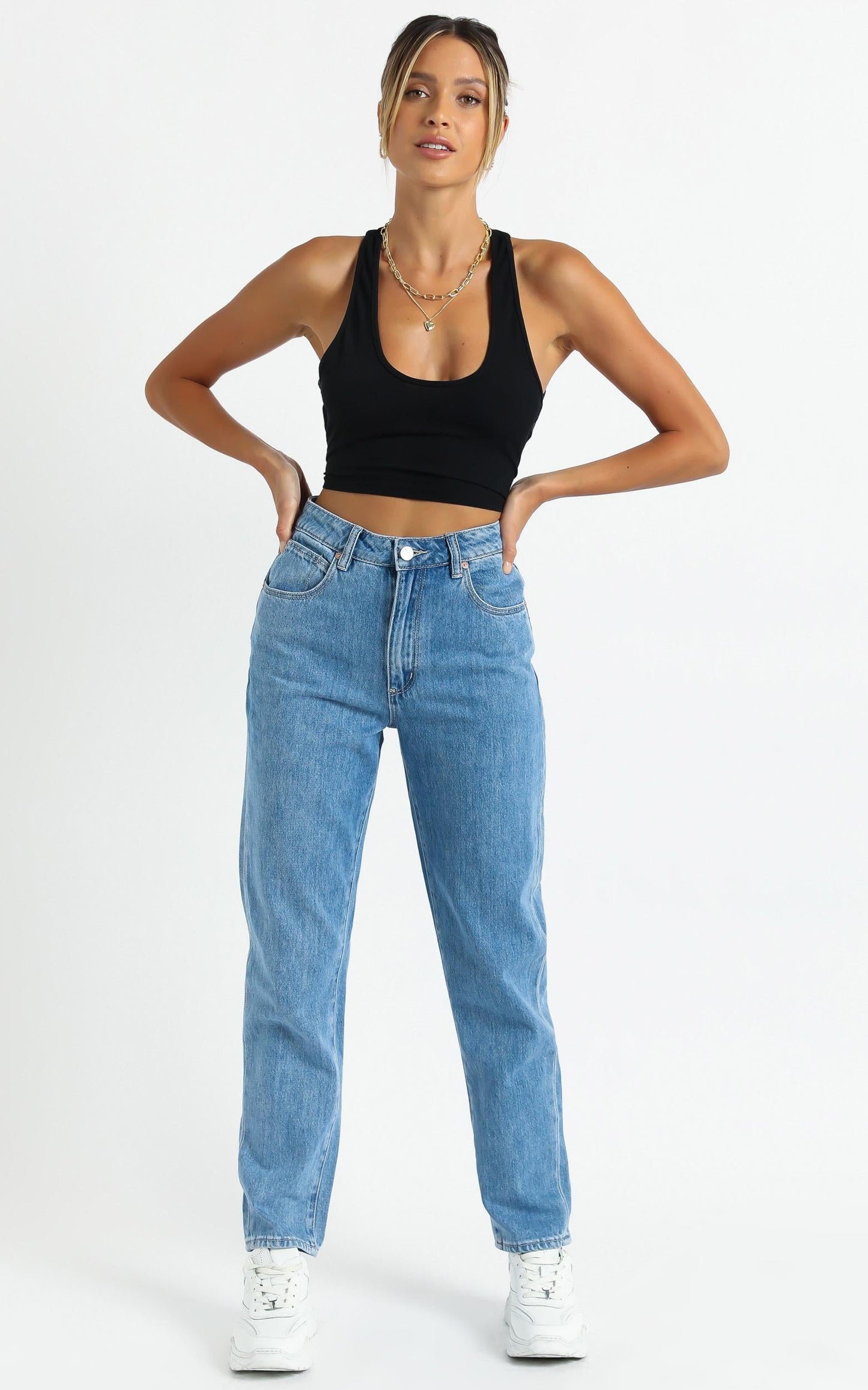 Abrand - A 94 High Slim Jean in Floretta