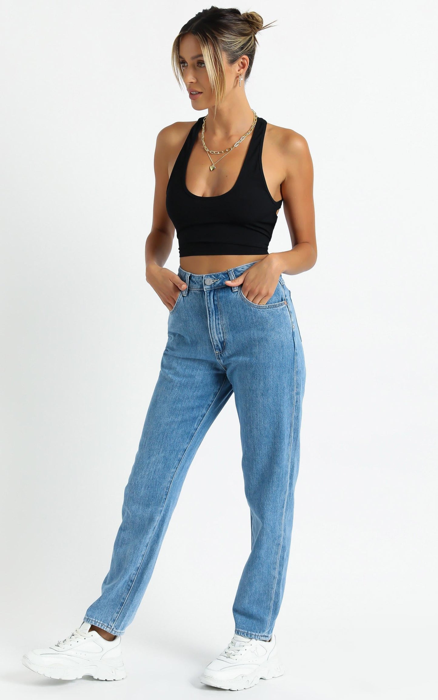 Abrand - A 94 High Slim Jean in Floretta