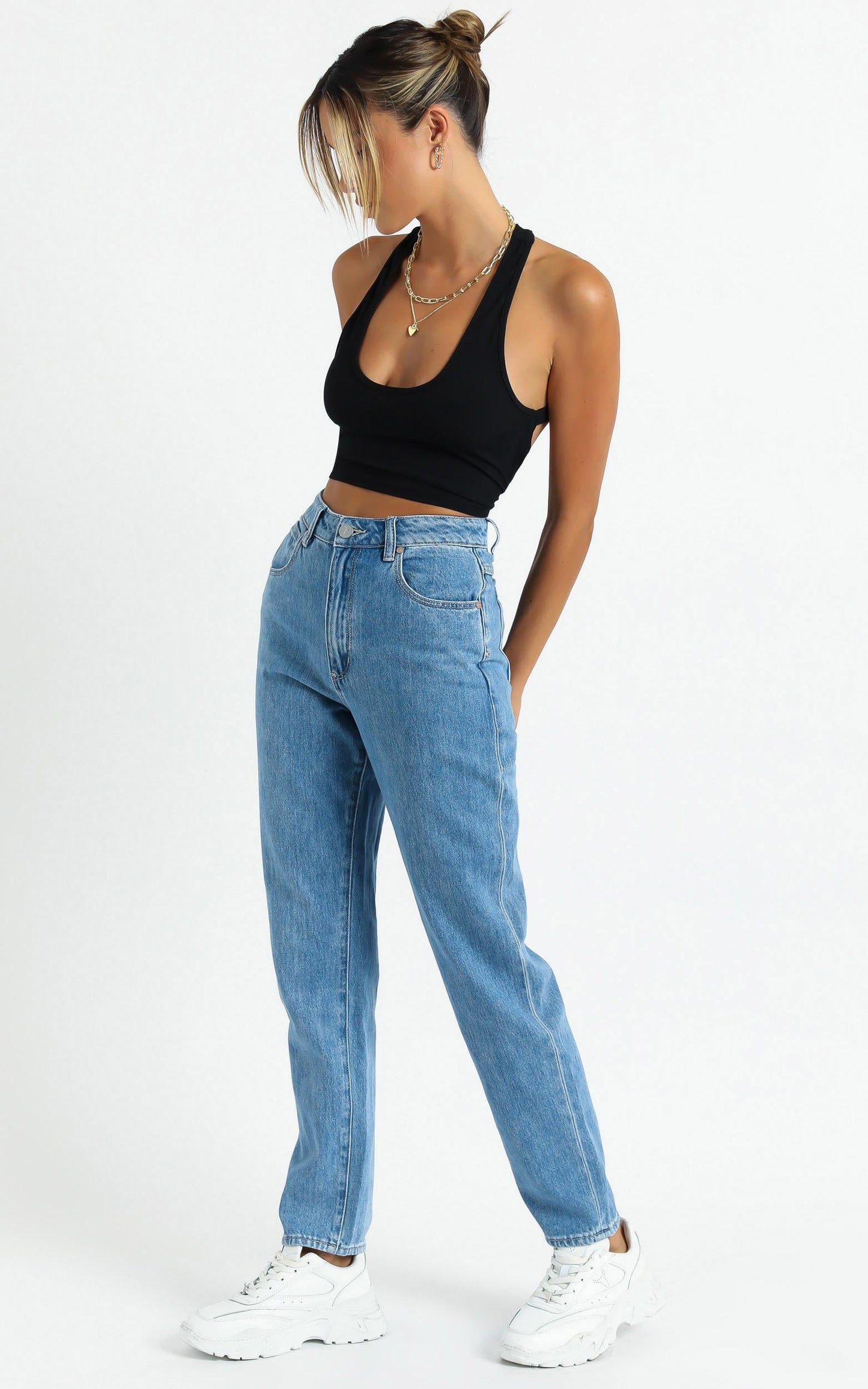 Abrand - A 94 High Slim Jean in Floretta