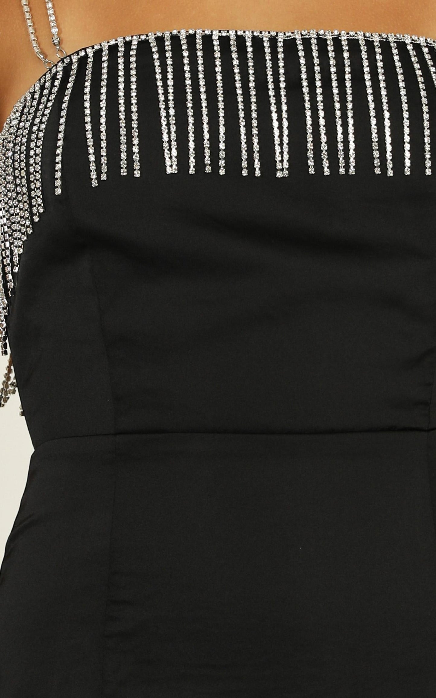 Absolutely Flawless Dress In Black Satin