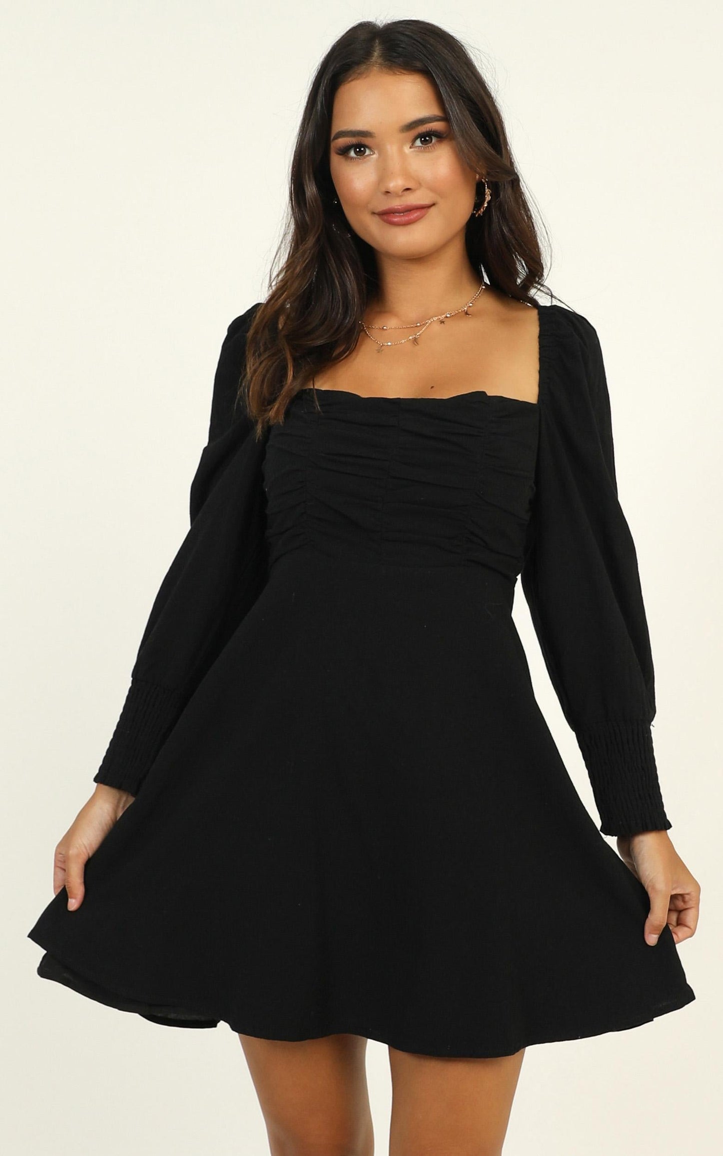 Parisian Picnic Dress In Black