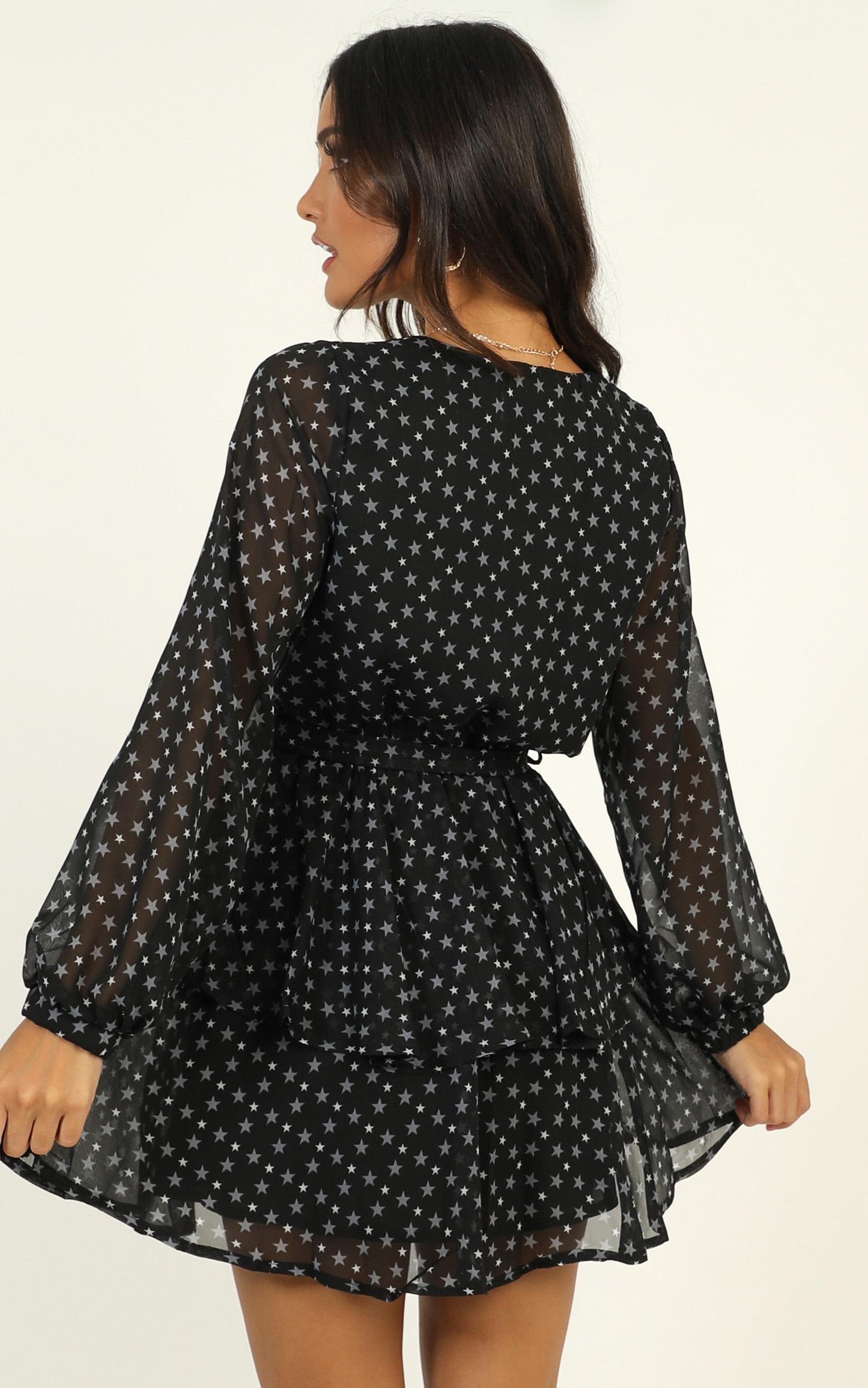 Lioness - No Sleep Dress In Black Print