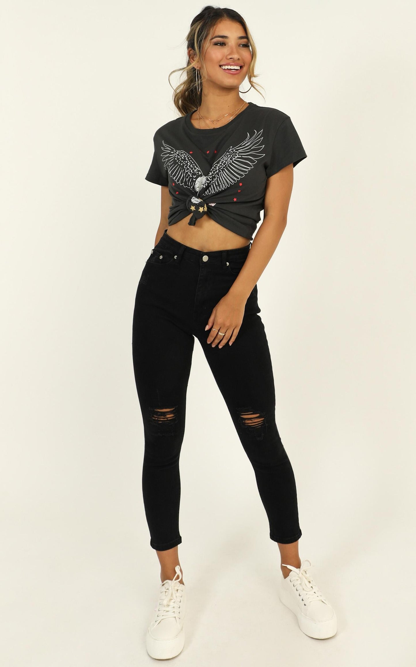 Tammy Skinny Jeans In Black Denim
