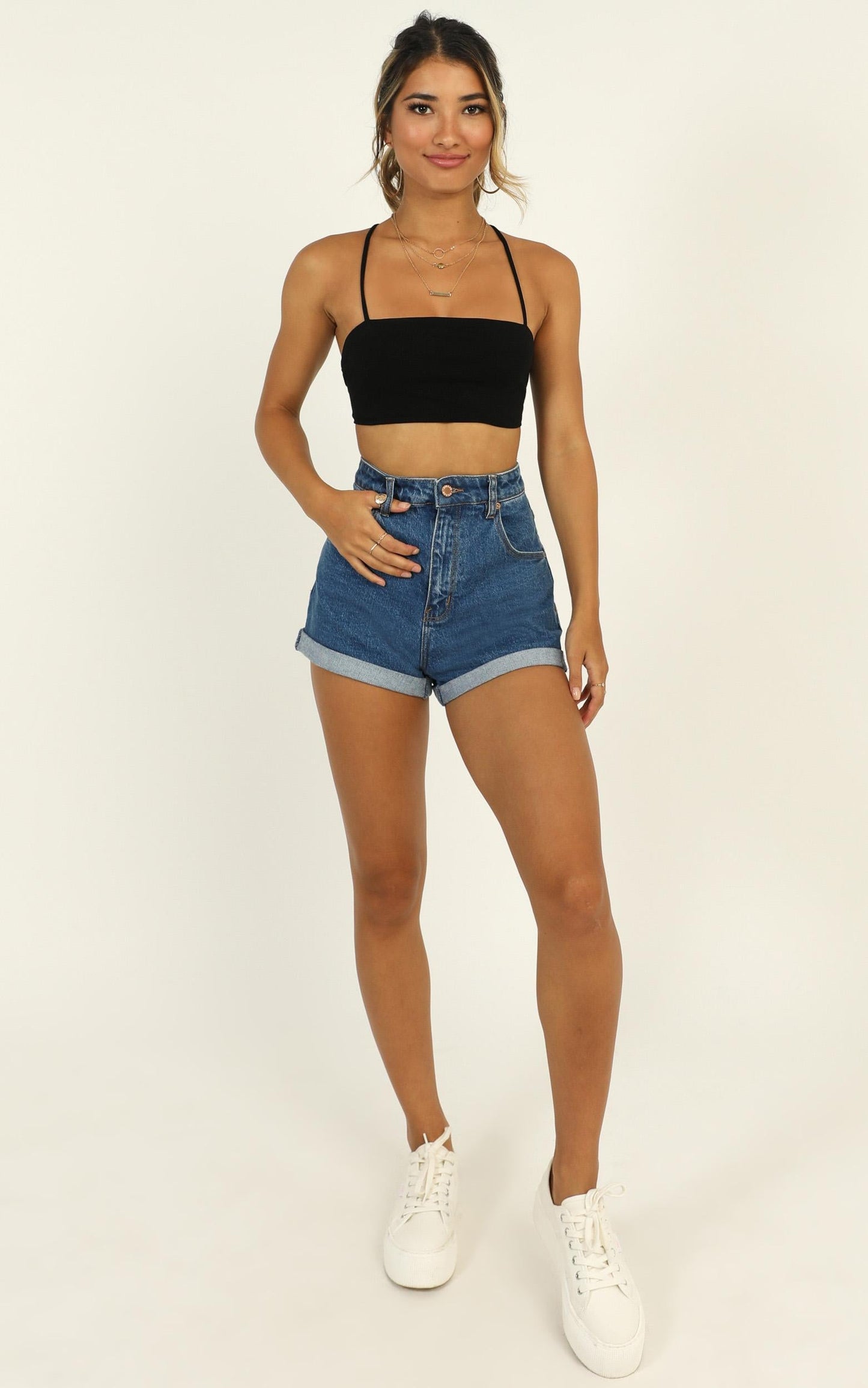 Just The Way I Am Crop Top in Black