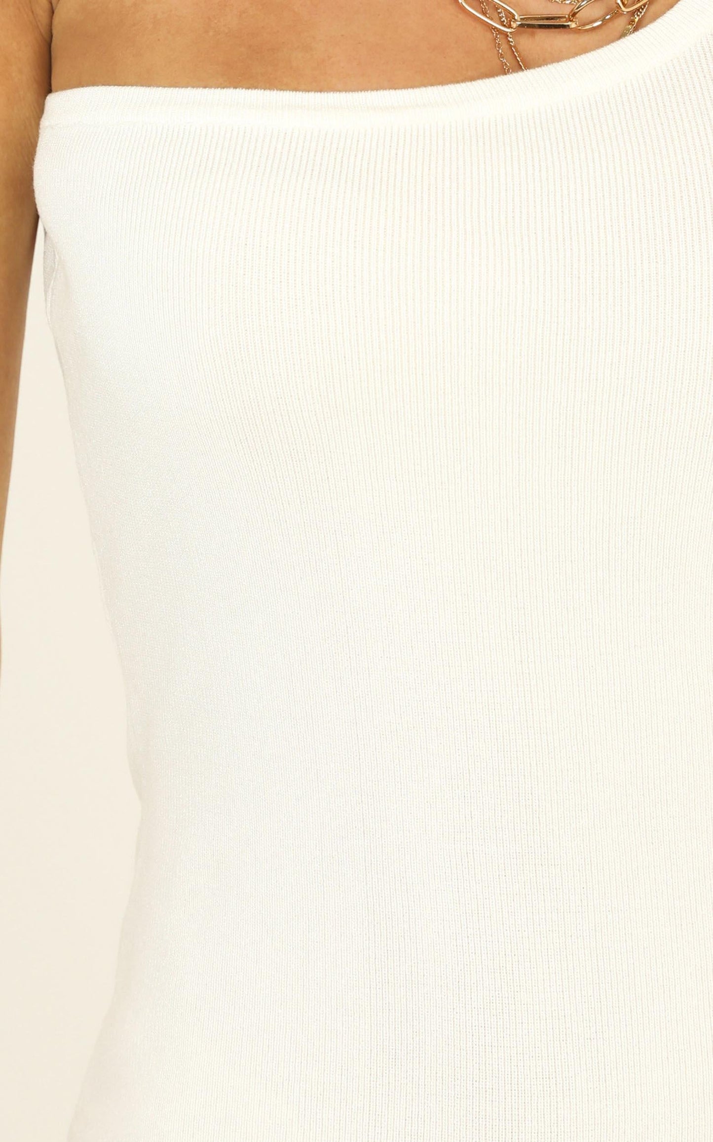 Summer Sun Knit Midi Dress in White