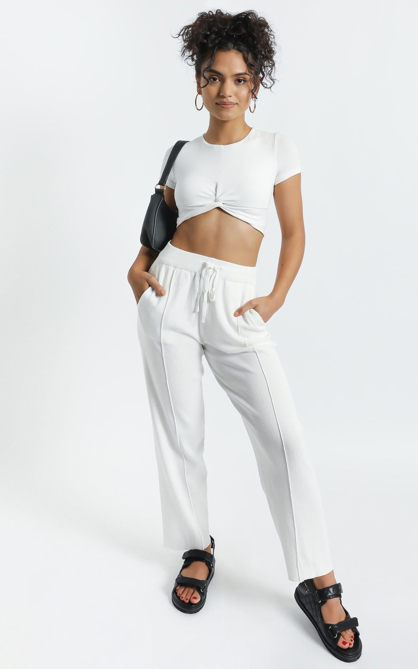 Bertie Knit Pants in White