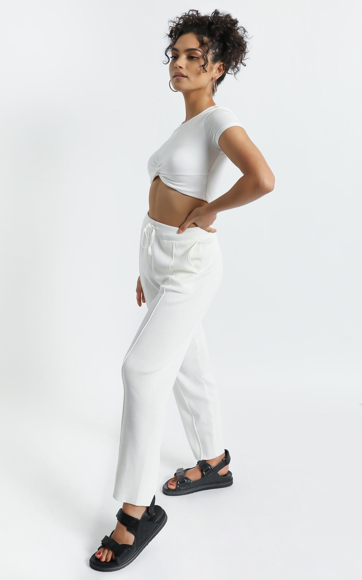 Bertie Knit Pants in White