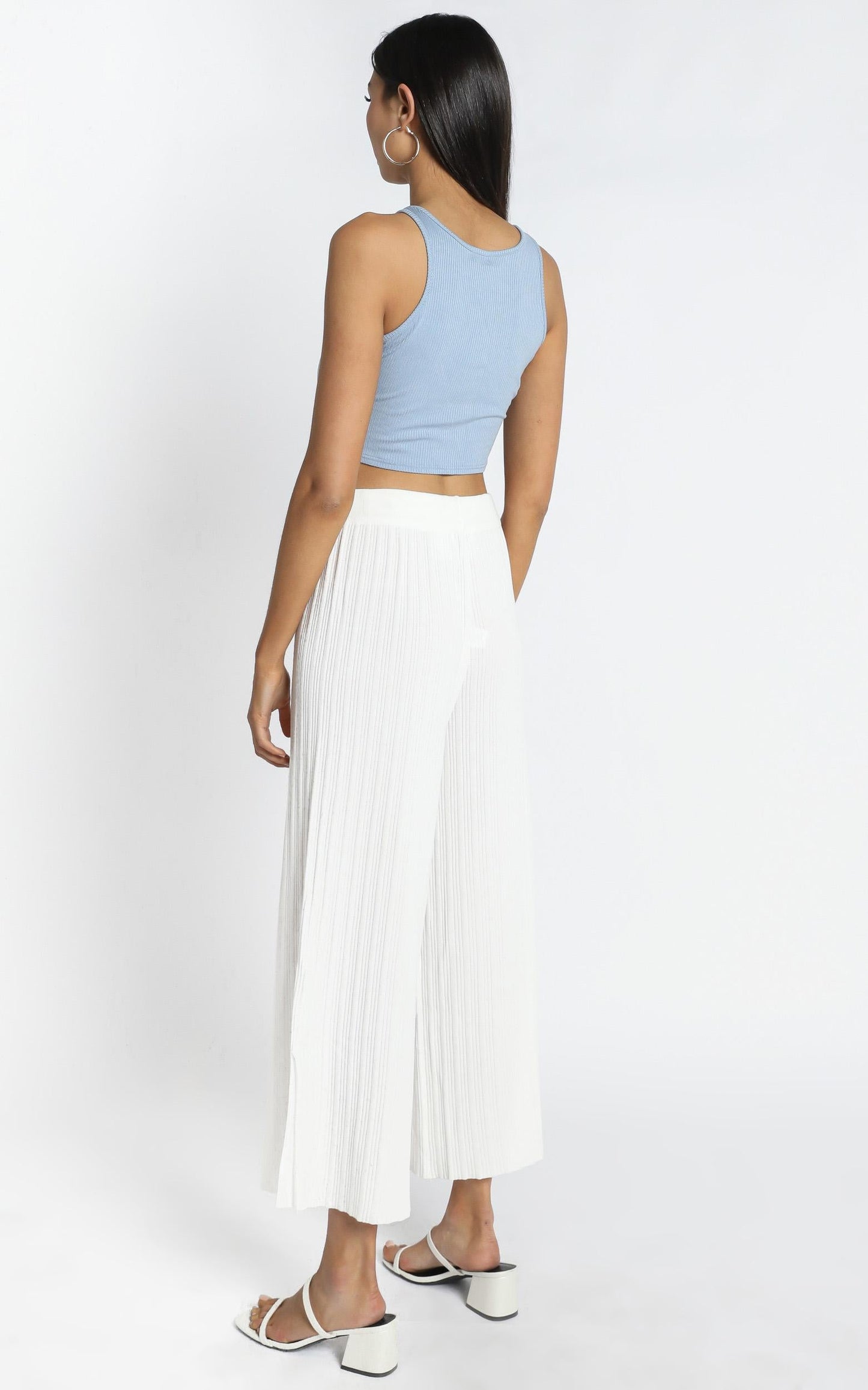 Blair Ribbed Pants in White