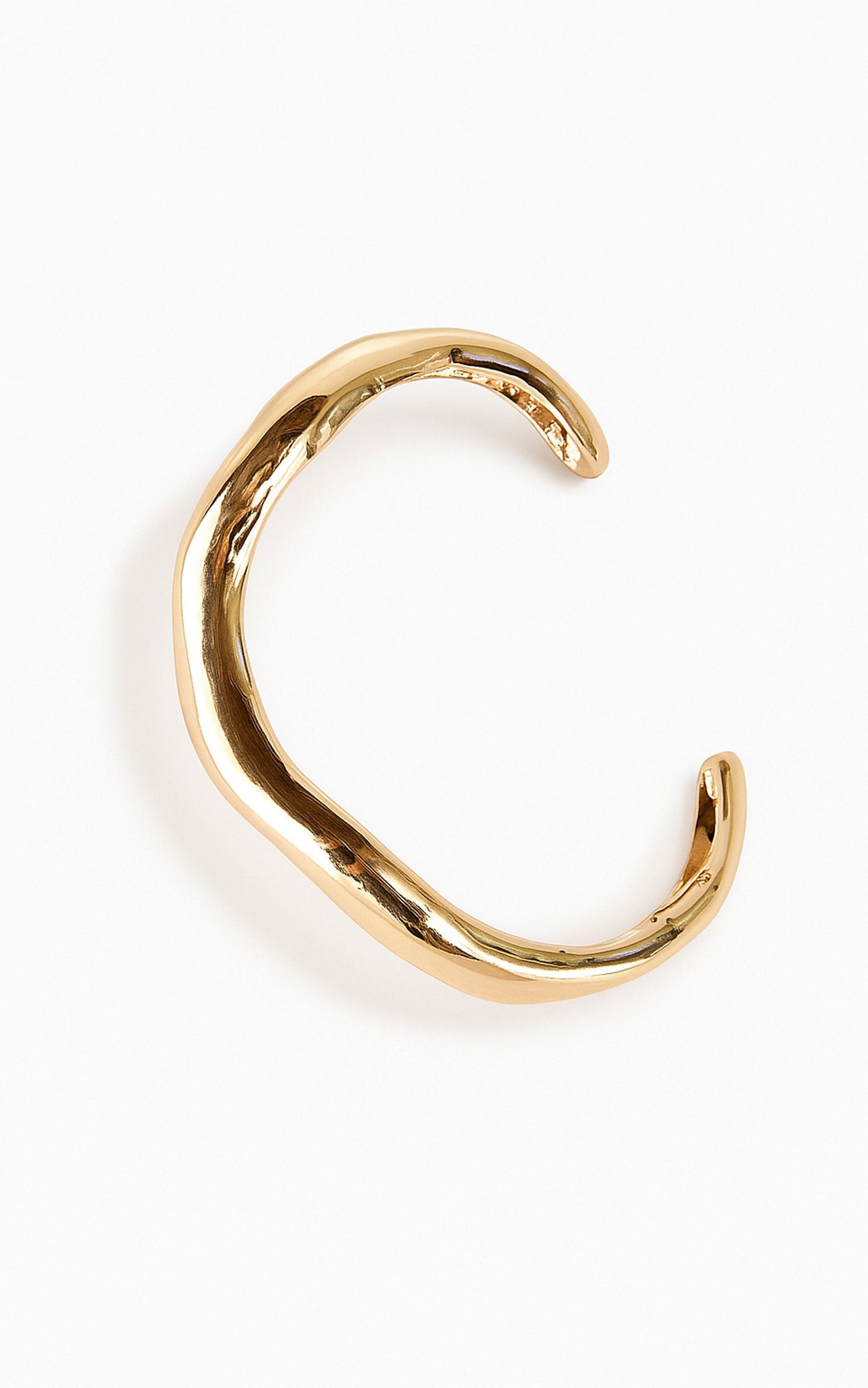 Wendy Bracelet - Chunky Wave Bangle Set Bracelet in Gold