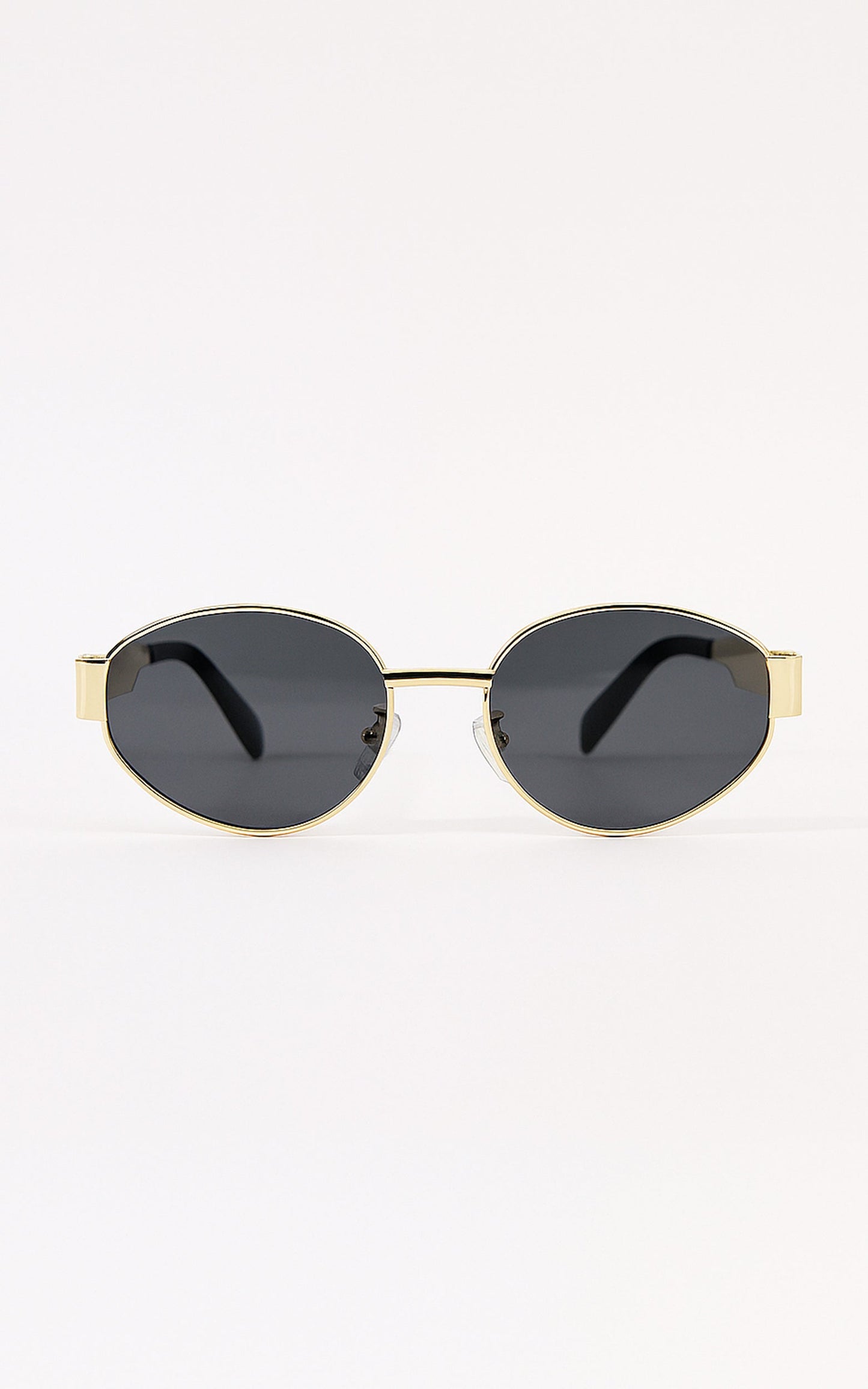 Marcia Sunglasses - Oval Shape Sunglasses in Gold