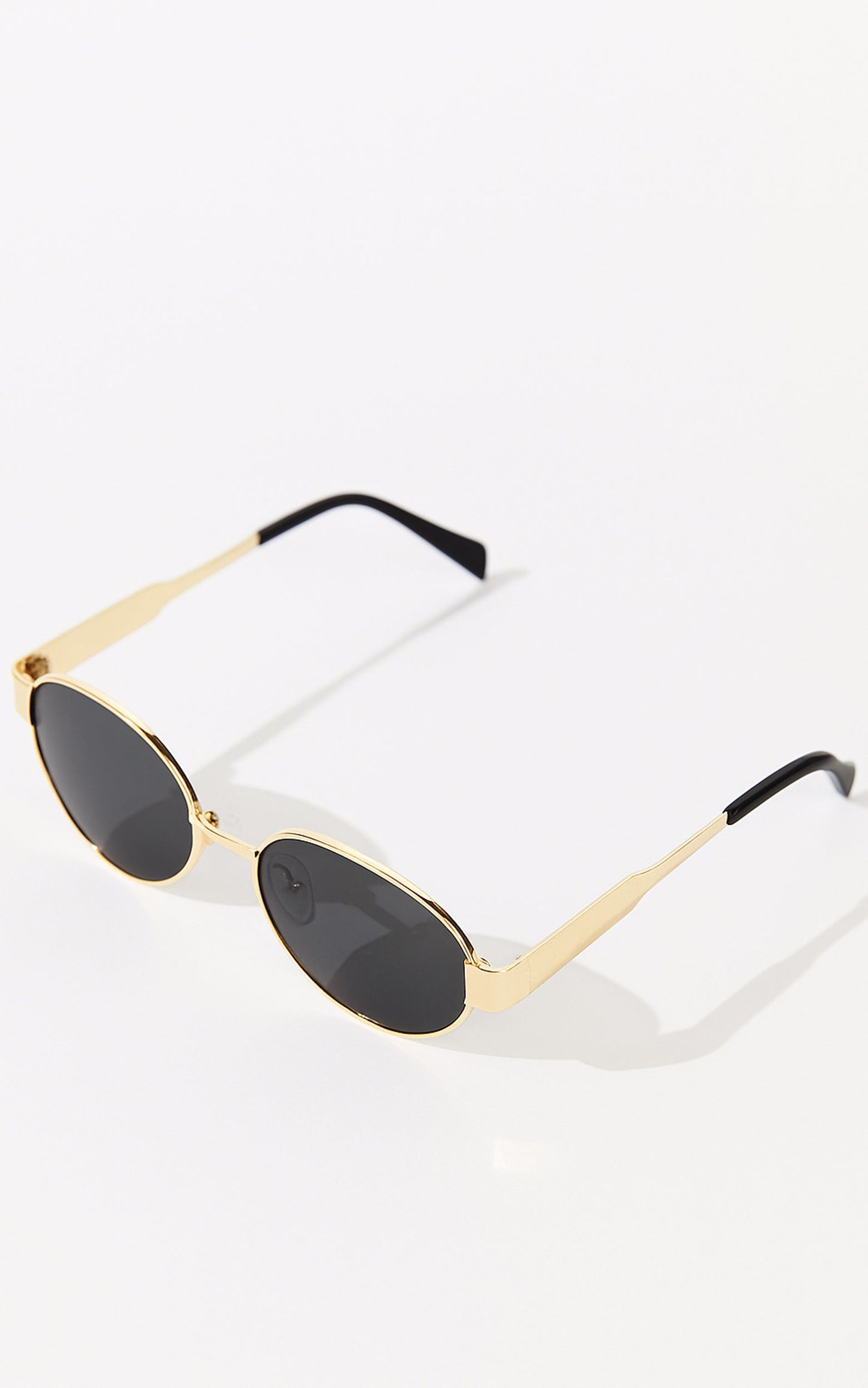 Marcia Sunglasses - Oval Shape Sunglasses in Gold