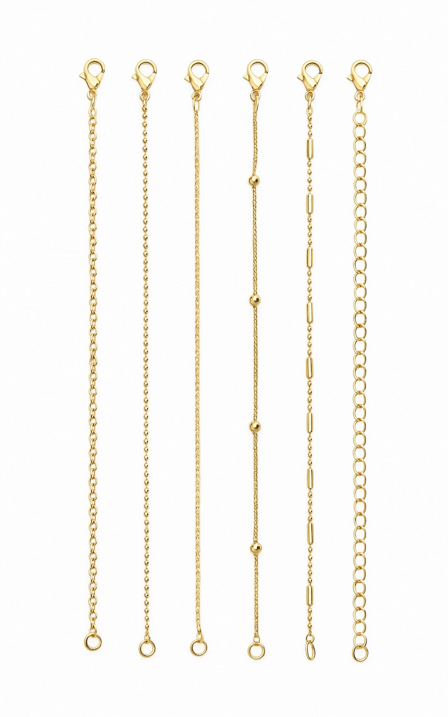 Kaia 5 Pack Fine Bracelets in Gold