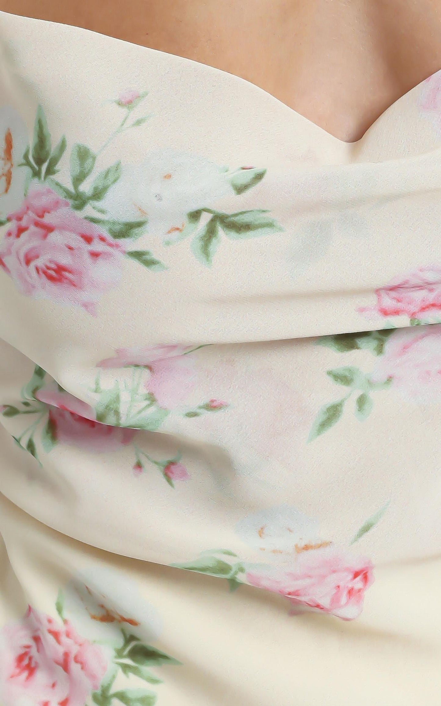 Flutter Dress in Cream Floral