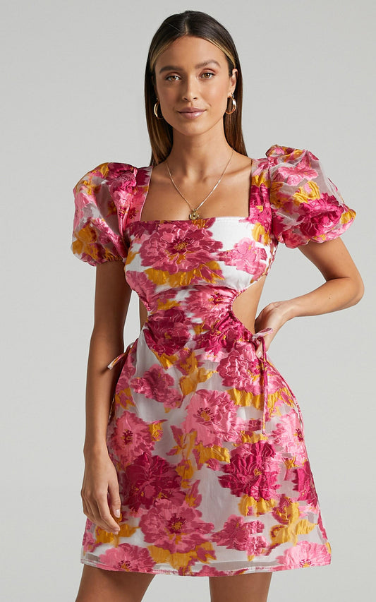 Westley Dress in Pink Floral