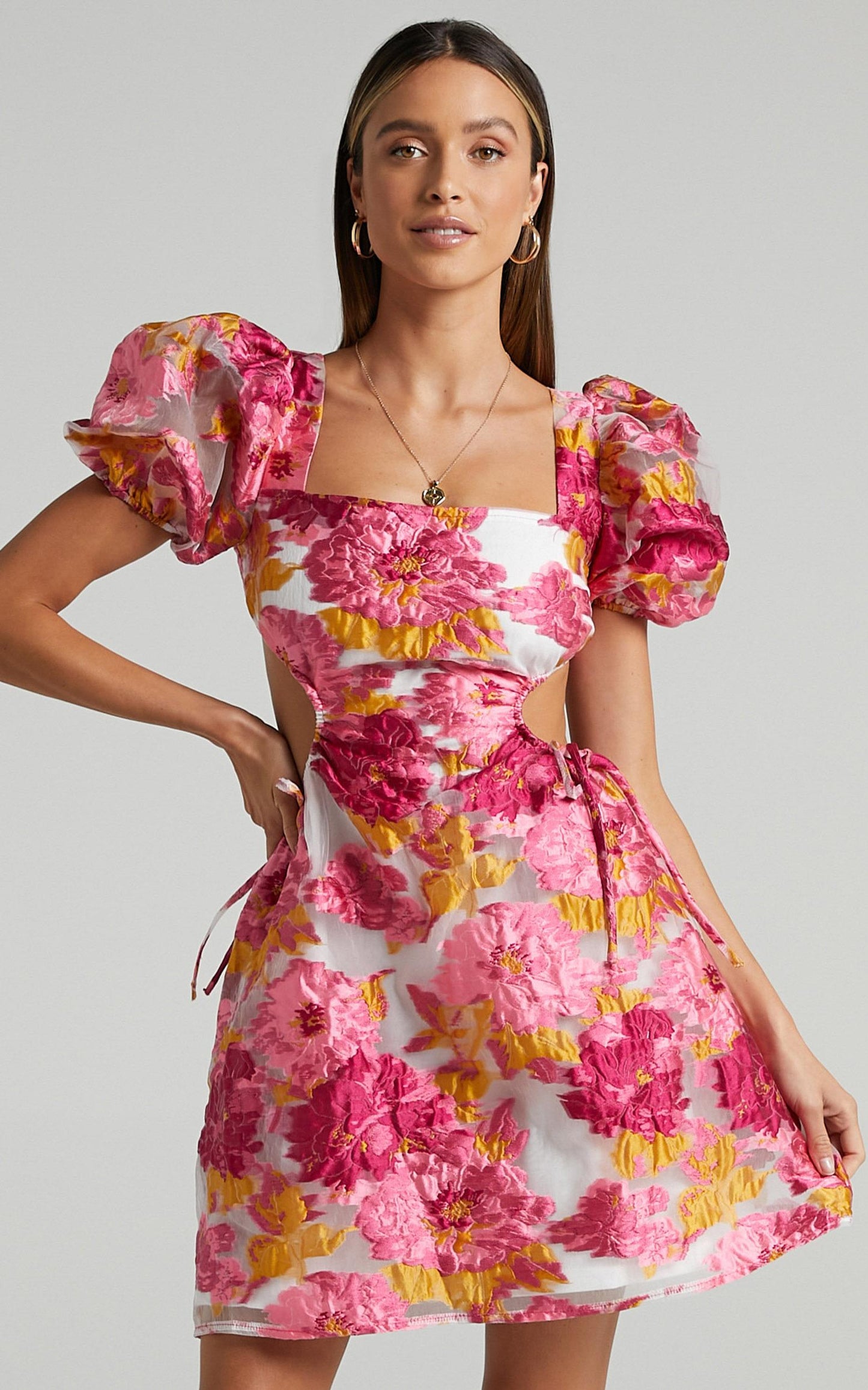 Westley Dress in Pink Floral