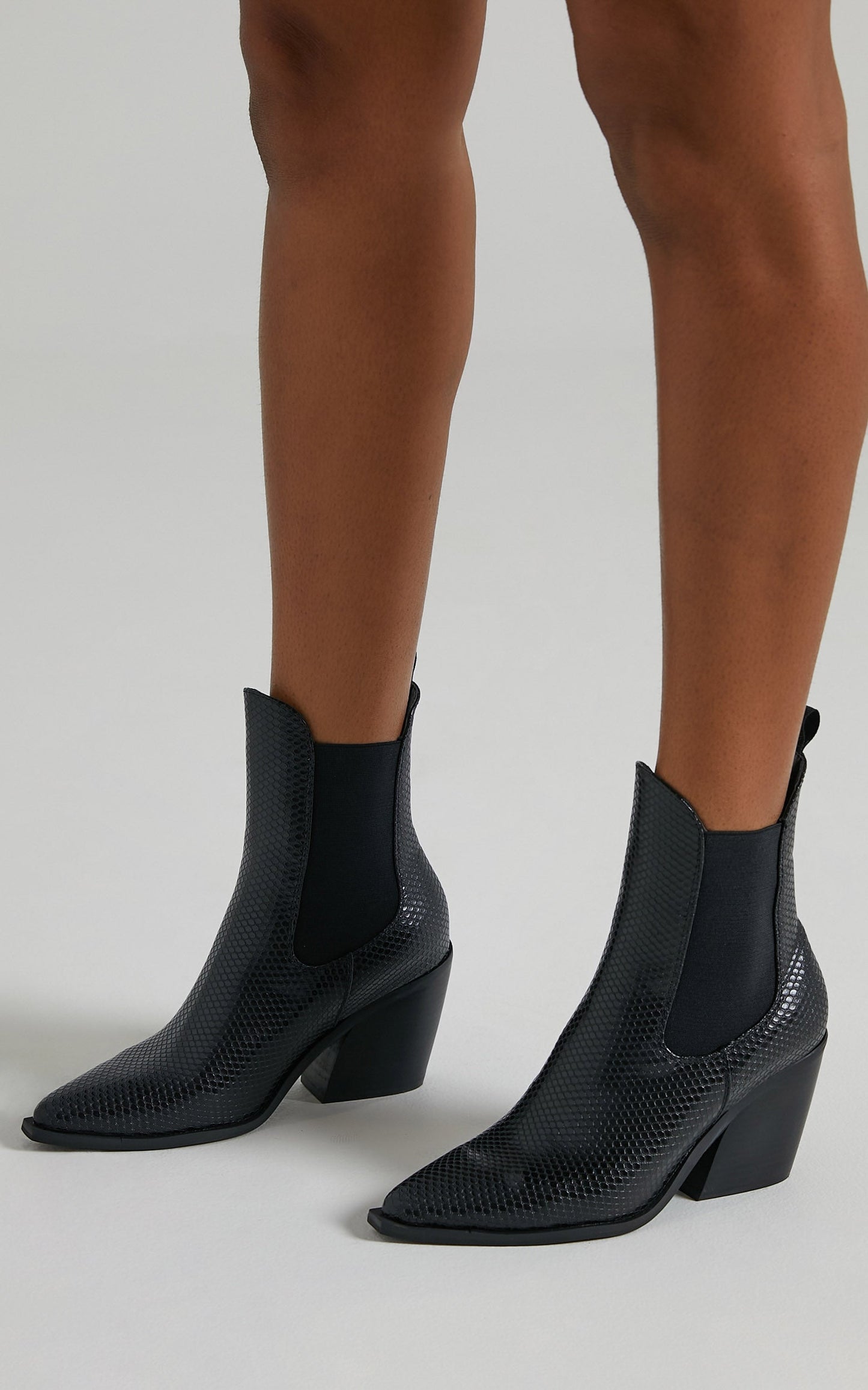 Therapy - Josette Boots in Black Snake