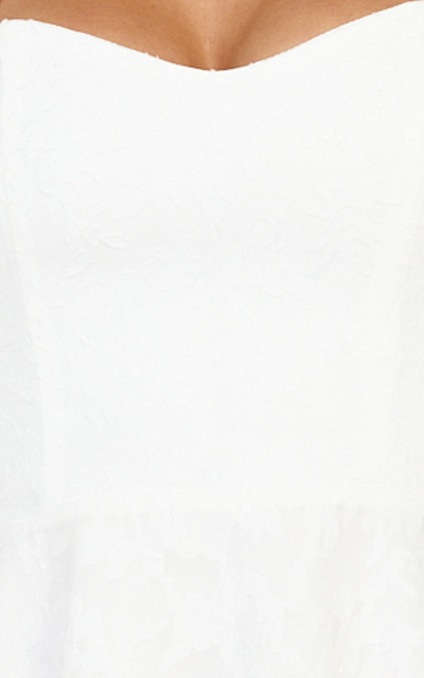 Seraphina Mini Dress - Halter Neck Clipped Jacquard Dress in White