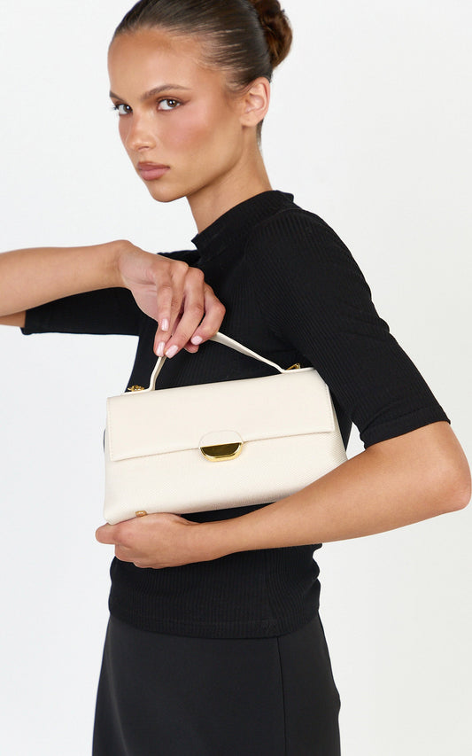 Gabrielle Bag - Top Handle Bag in Cream