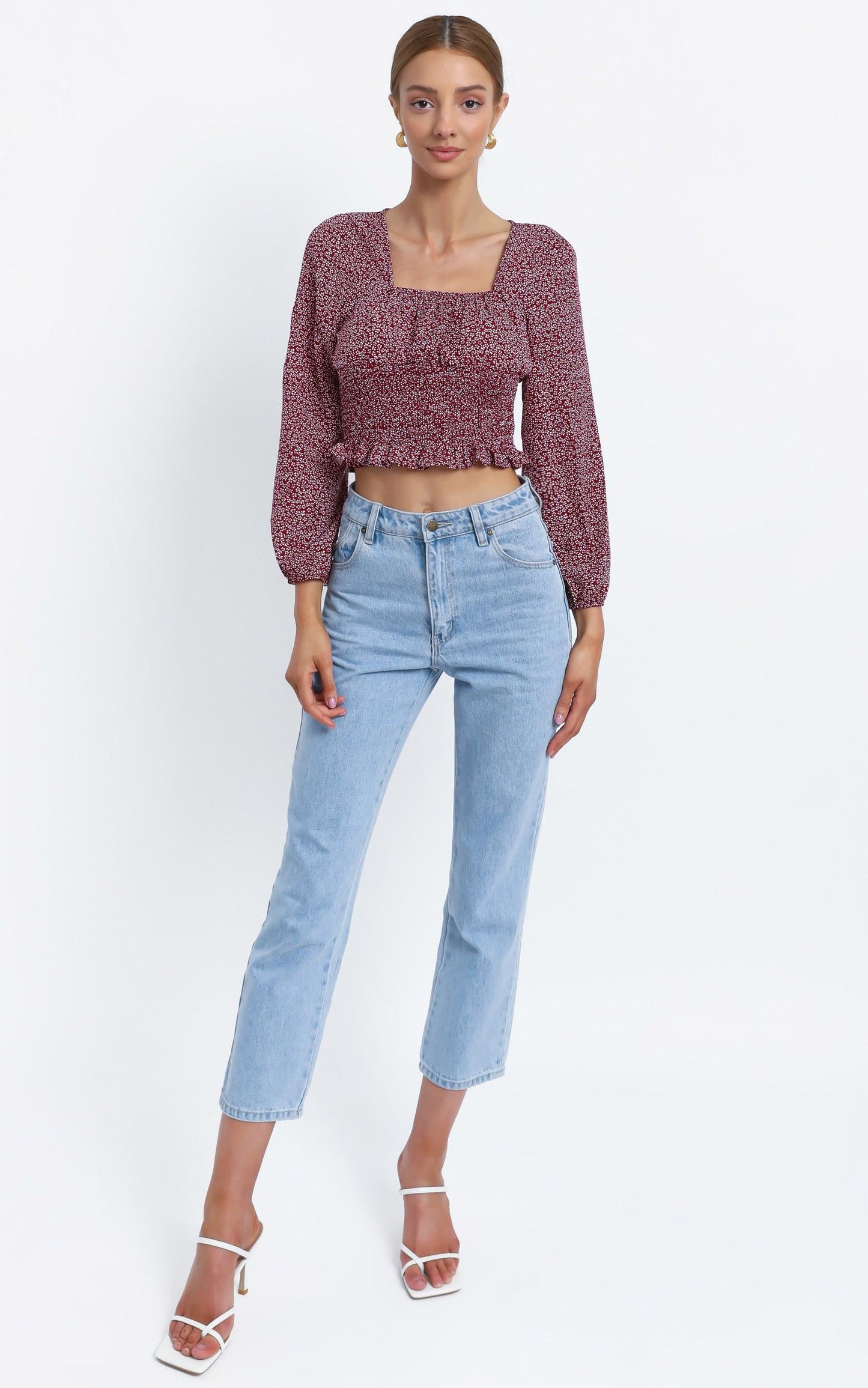 Allyse Top in Red Floral