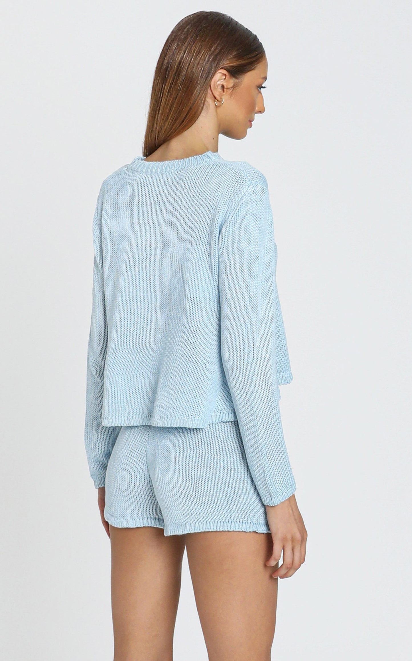 Lenka Knit Two Piece Set in Blue