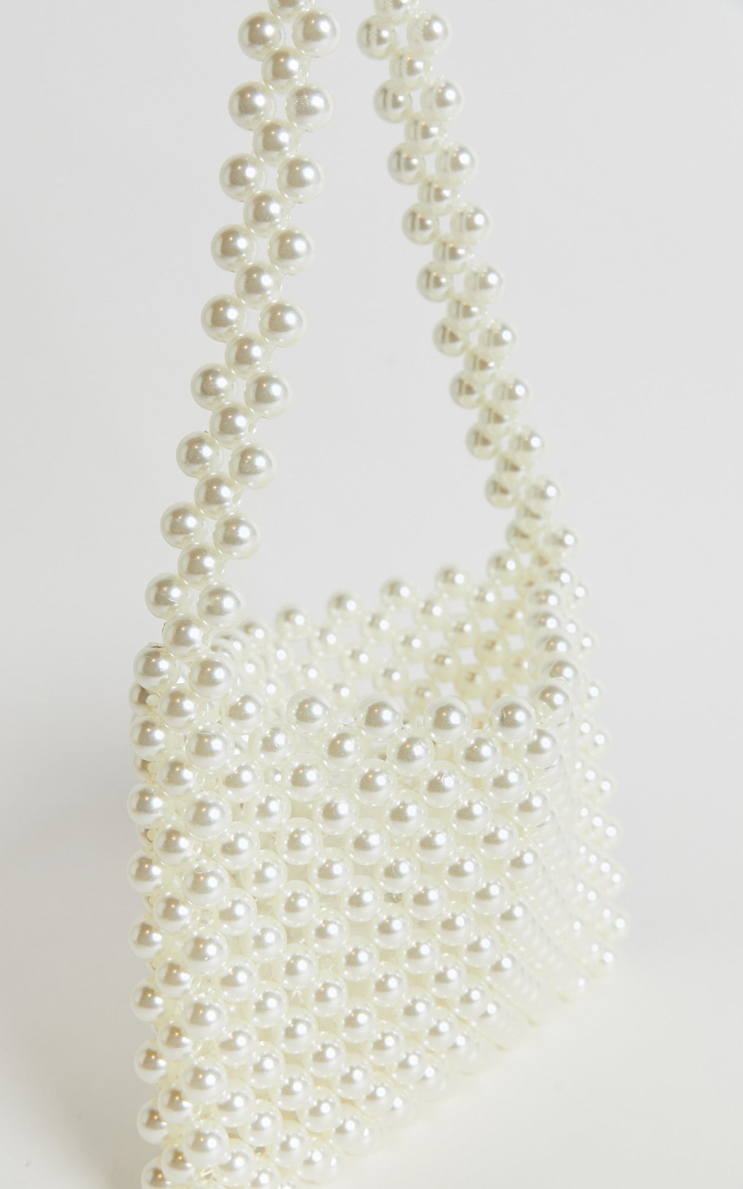 MONACO PEARL BEADED BAG in Cream