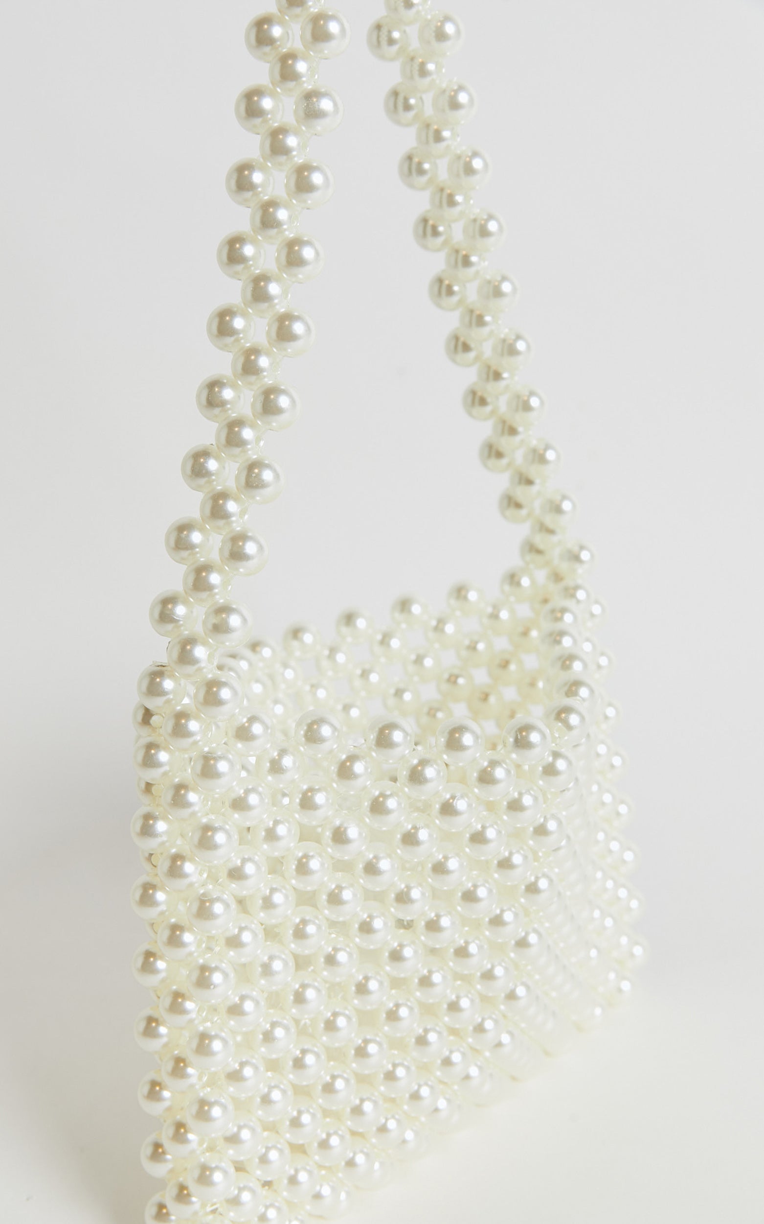 MONACO PEARL BEADED BAG in Cream