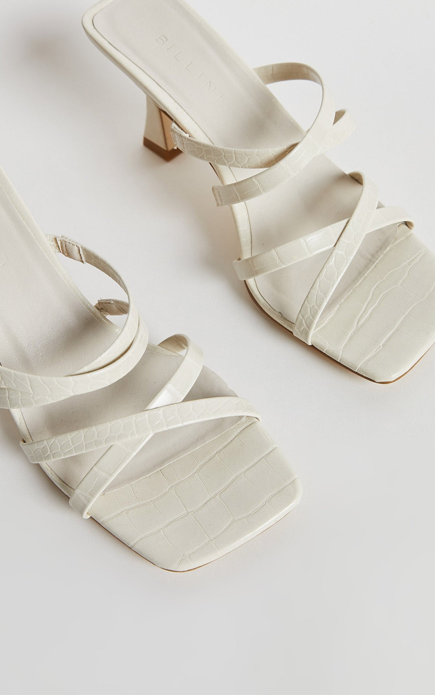 Billini - Brexton Heels in Bone Croc