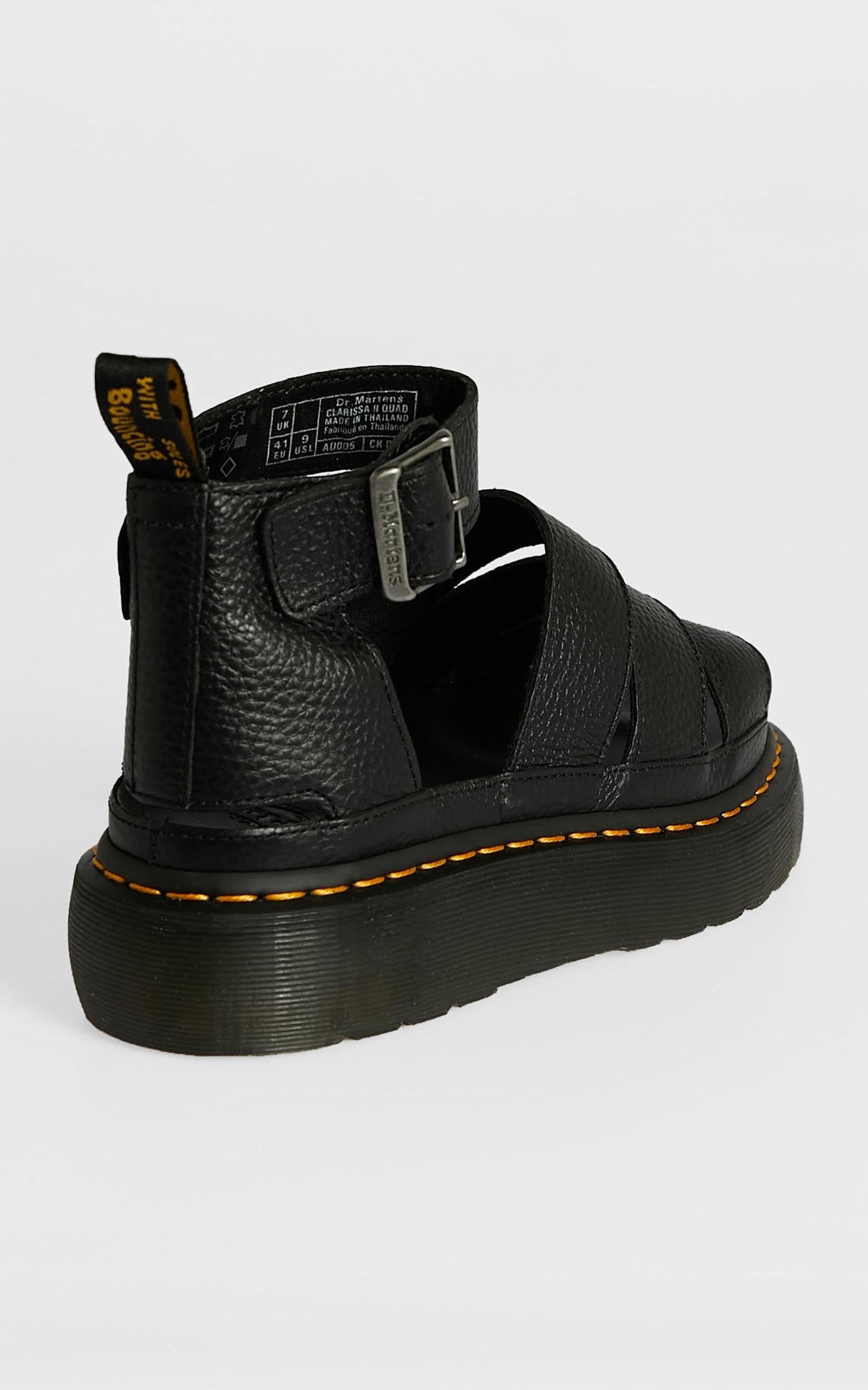 Dr. Martens - Clarissa II Quad Sandal in Black Milled Napa
