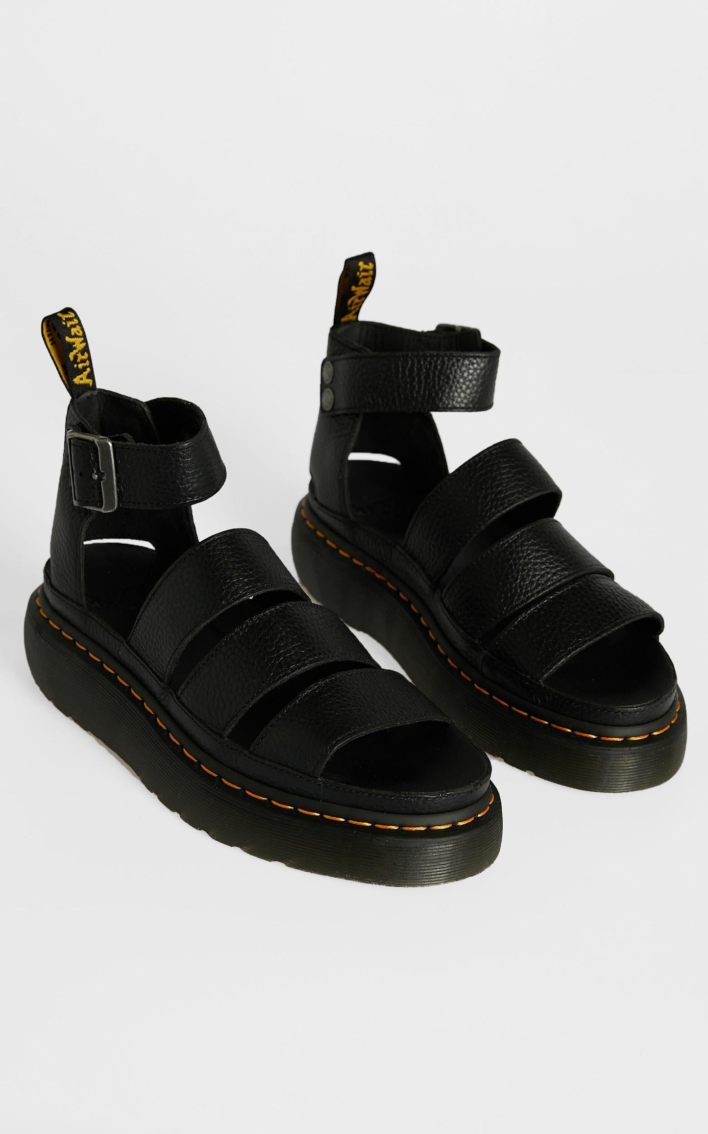 Dr. Martens - Clarissa II Quad Sandal in Black Milled Napa