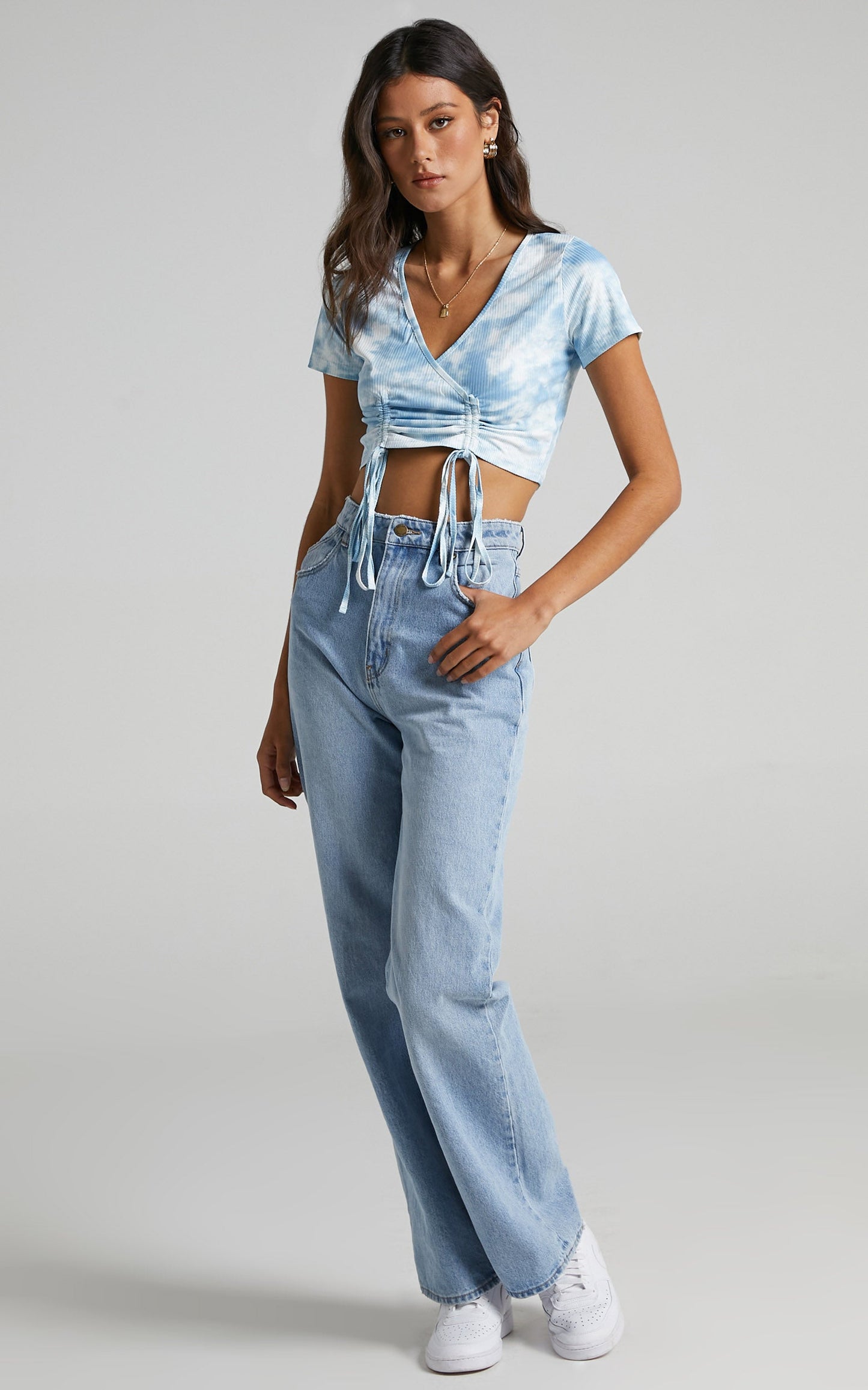 Sian Top in Blue Tie Dye