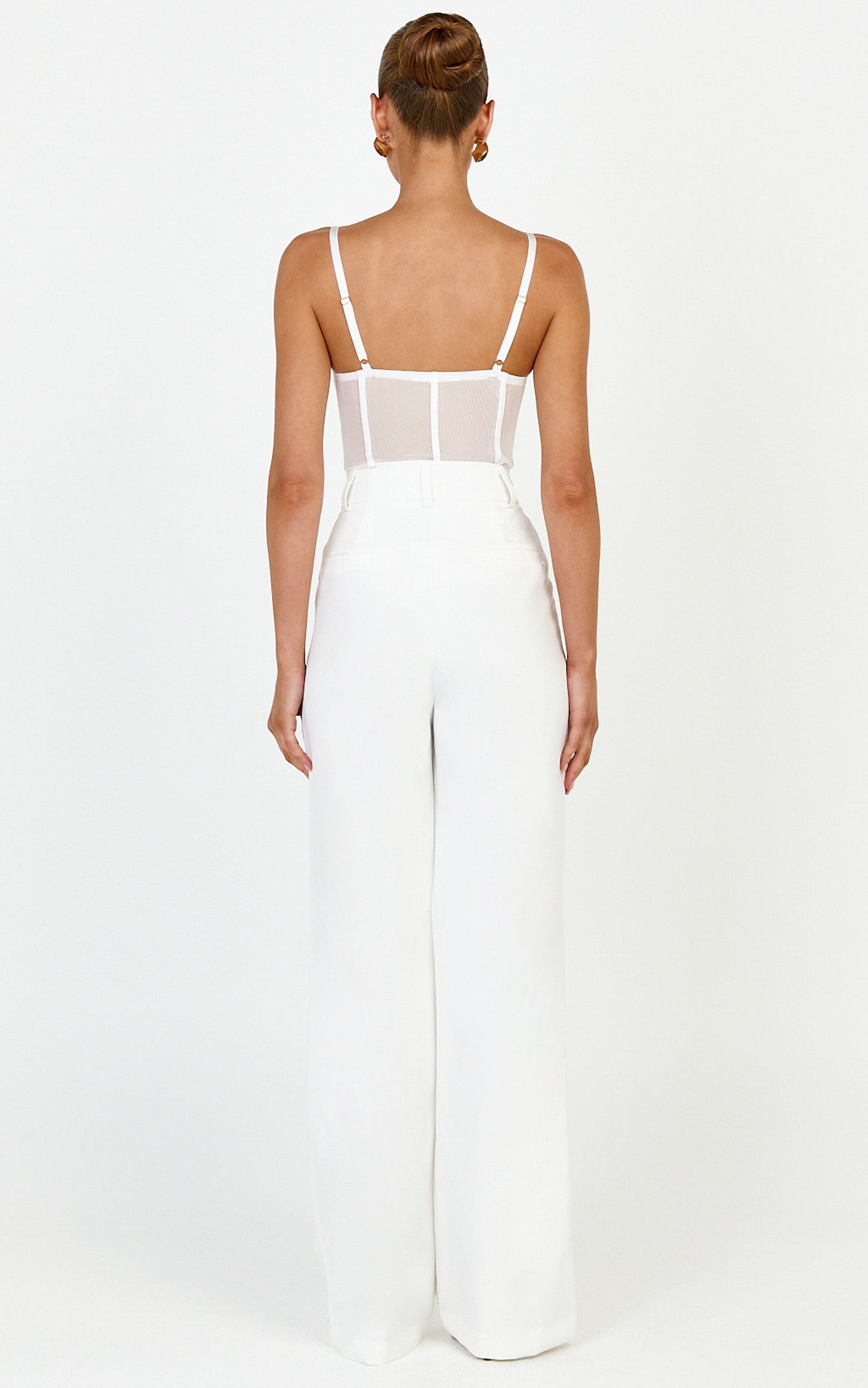 Iris Bodysuit - Corset Lace Bodysuit in Cream
