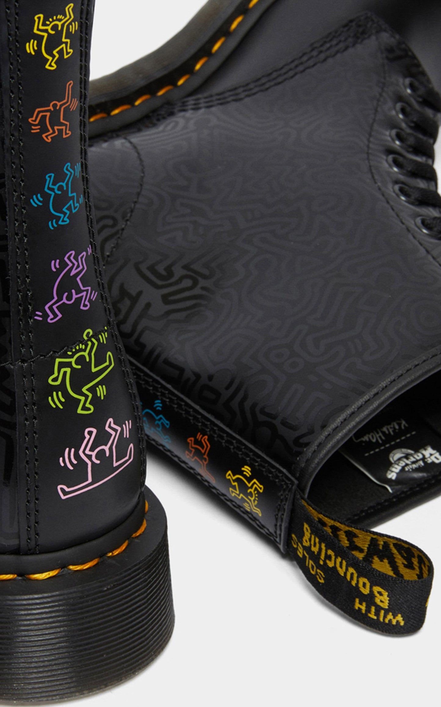 Dr. Martens - 1460 Keith Haring 8 Eye Boot in Black Smooth