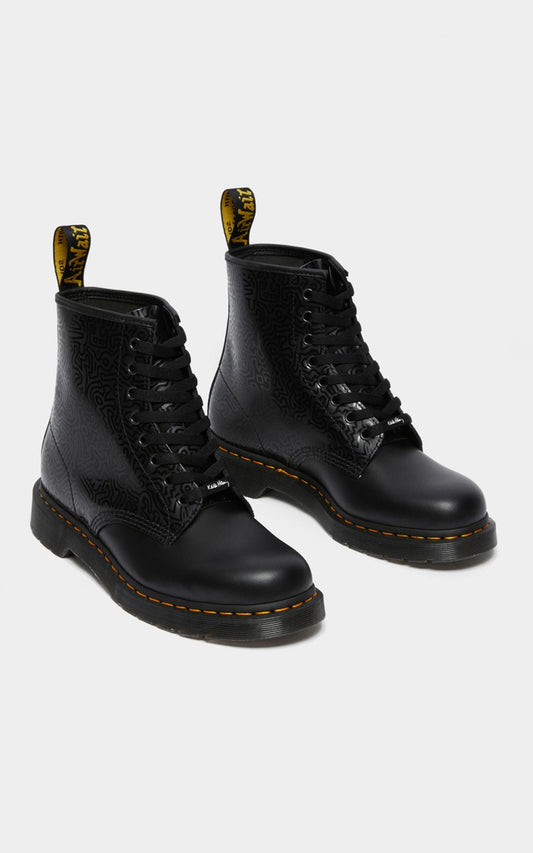 Dr. Martens - 1460 Keith Haring 8 Eye Boot in Black Smooth