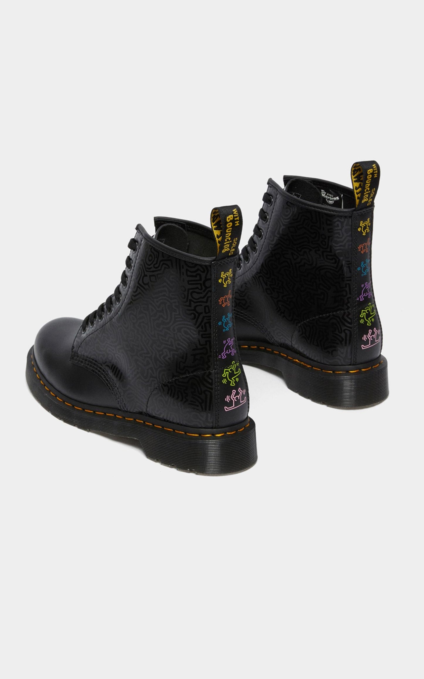Dr. Martens - 1460 Keith Haring 8 Eye Boot in Black Smooth