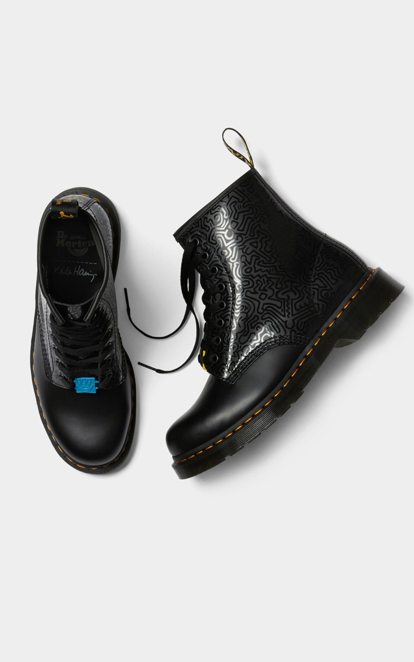 Dr. Martens - 1460 Keith Haring 8 Eye Boot in Black Smooth