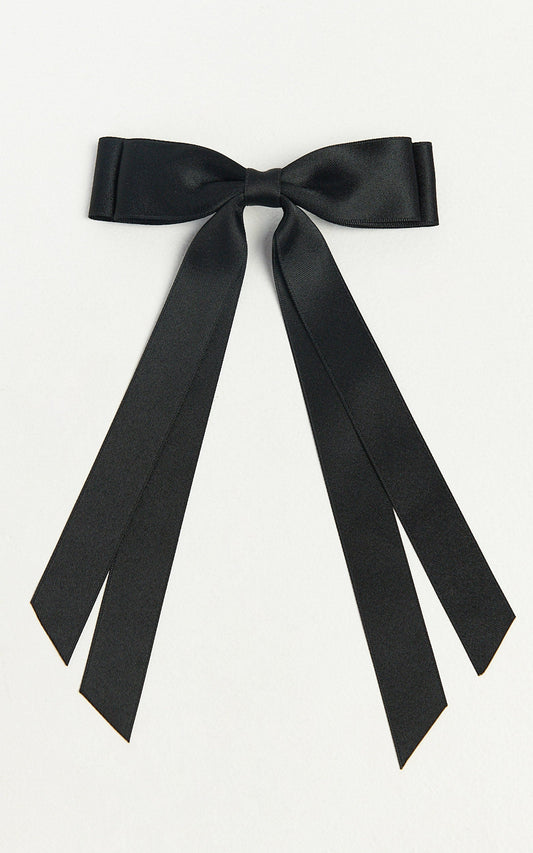 Dolores Hair Clip - Ribbon Hair Clip in Black